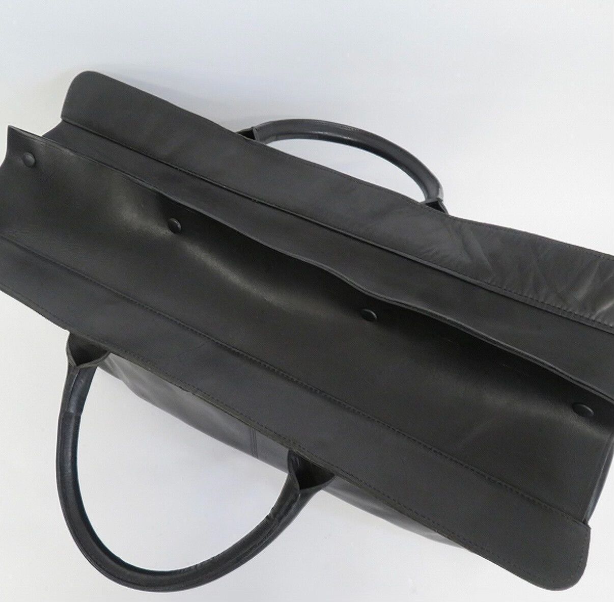 Yohji Yamamoto Large Black Leather Boston Bag Size ONE SIZE - 4 Thumbnail