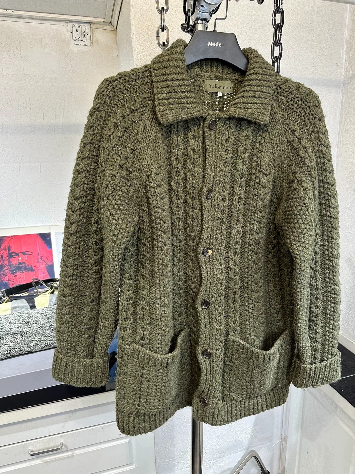 Yohji Yamamoto Yohji Yamamoto Men's Knit Sweater Jacket Size US L / EU 52-54 / 3 - 2 Thumbnail