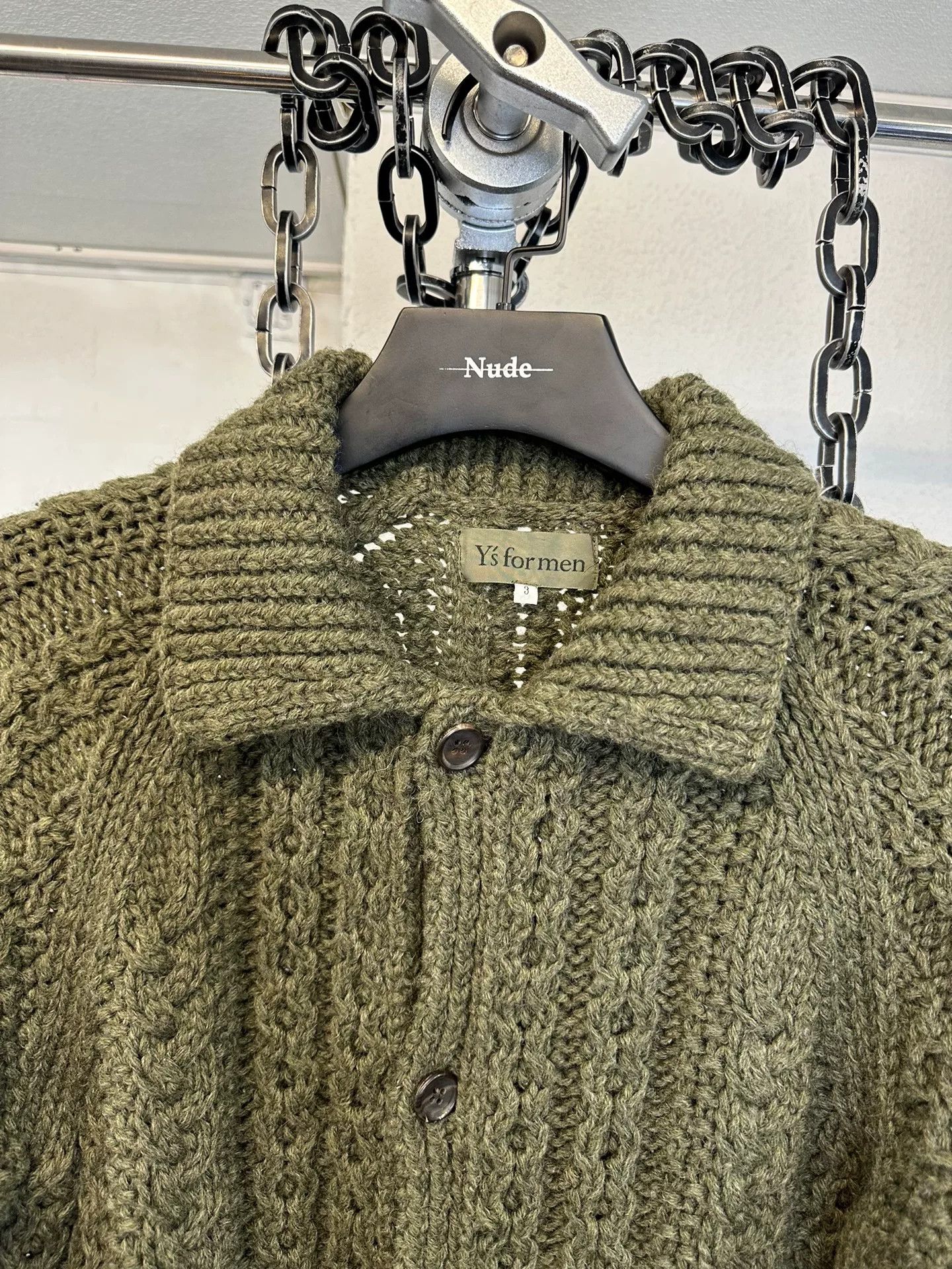Yohji Yamamoto Yohji Yamamoto Men's Knit Sweater Jacket Size US L / EU 52-54 / 3 - 3 Thumbnail