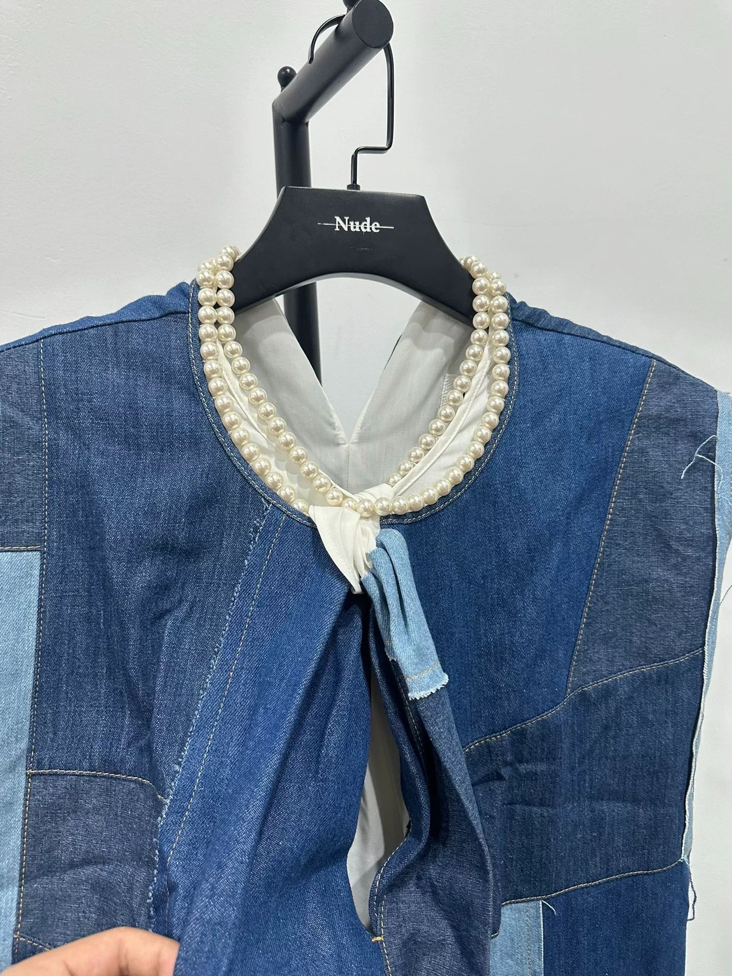 Junya Watanabe Junya Watanabe Pearl Denim Dress Size S / US 4 / IT 40 - 3 Thumbnail
