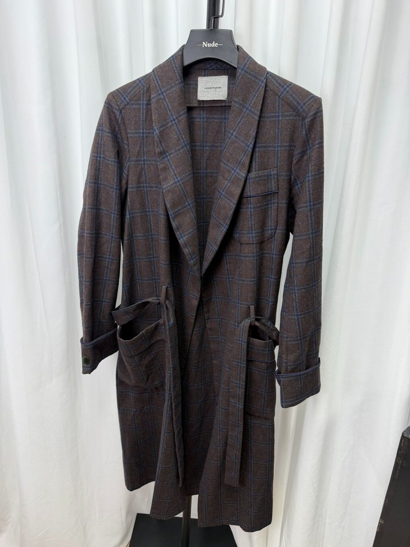 Comme des Garcons UNDERCOVER Wool Plaid Bathrobe Coat Size US M / EU 48-50 / 2 - 2 Thumbnail