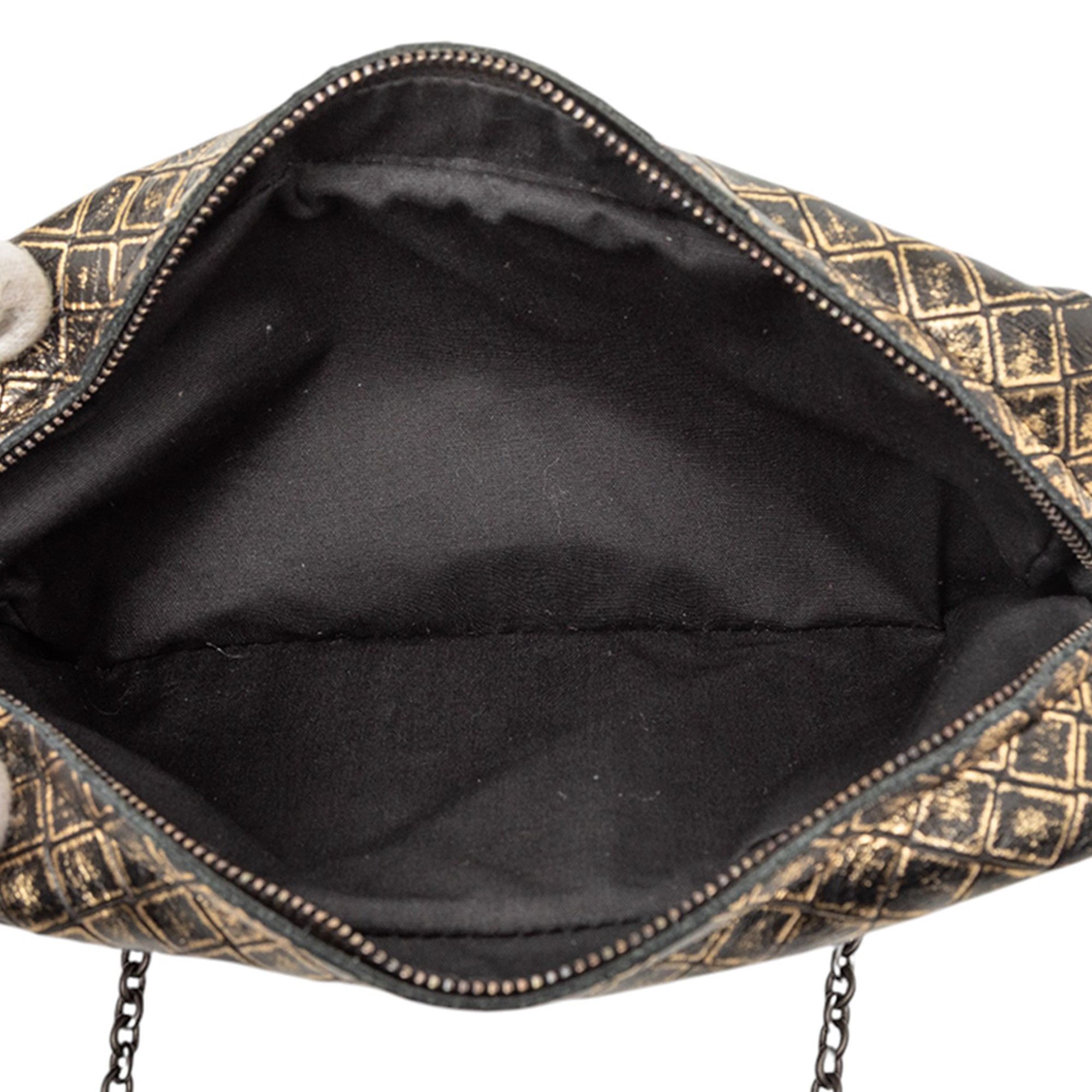 Bottega Veneta Bottega Veneta Metallic Calfskin Intrecciomirage Chain Flap Crossbody Size ONE SIZE - 4 Thumbnail