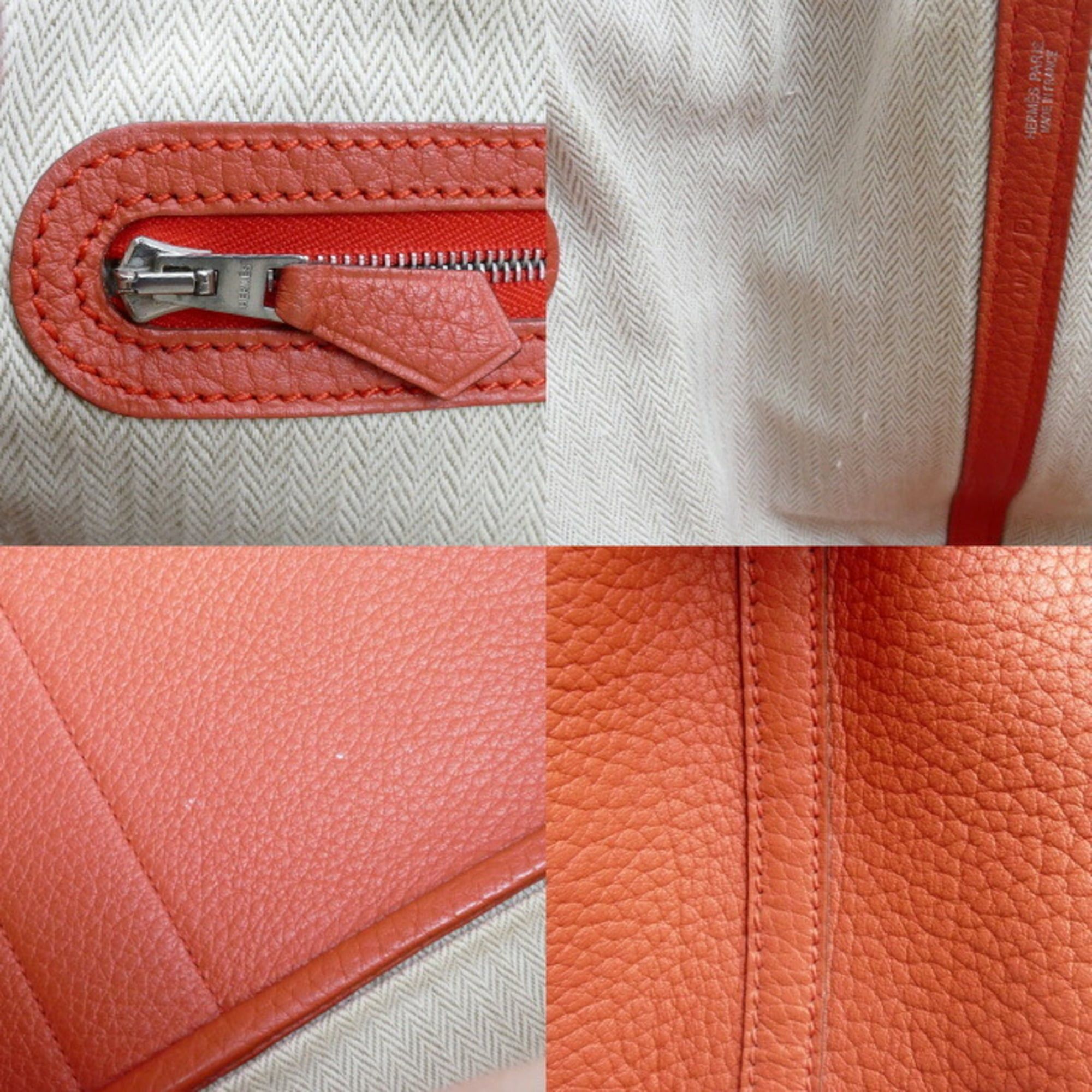 Hermes HERMES Garden 36 Handbag Rouge Pivoine 064423CK Women's □P Stamp Size ONE SIZE - 7 Thumbnail