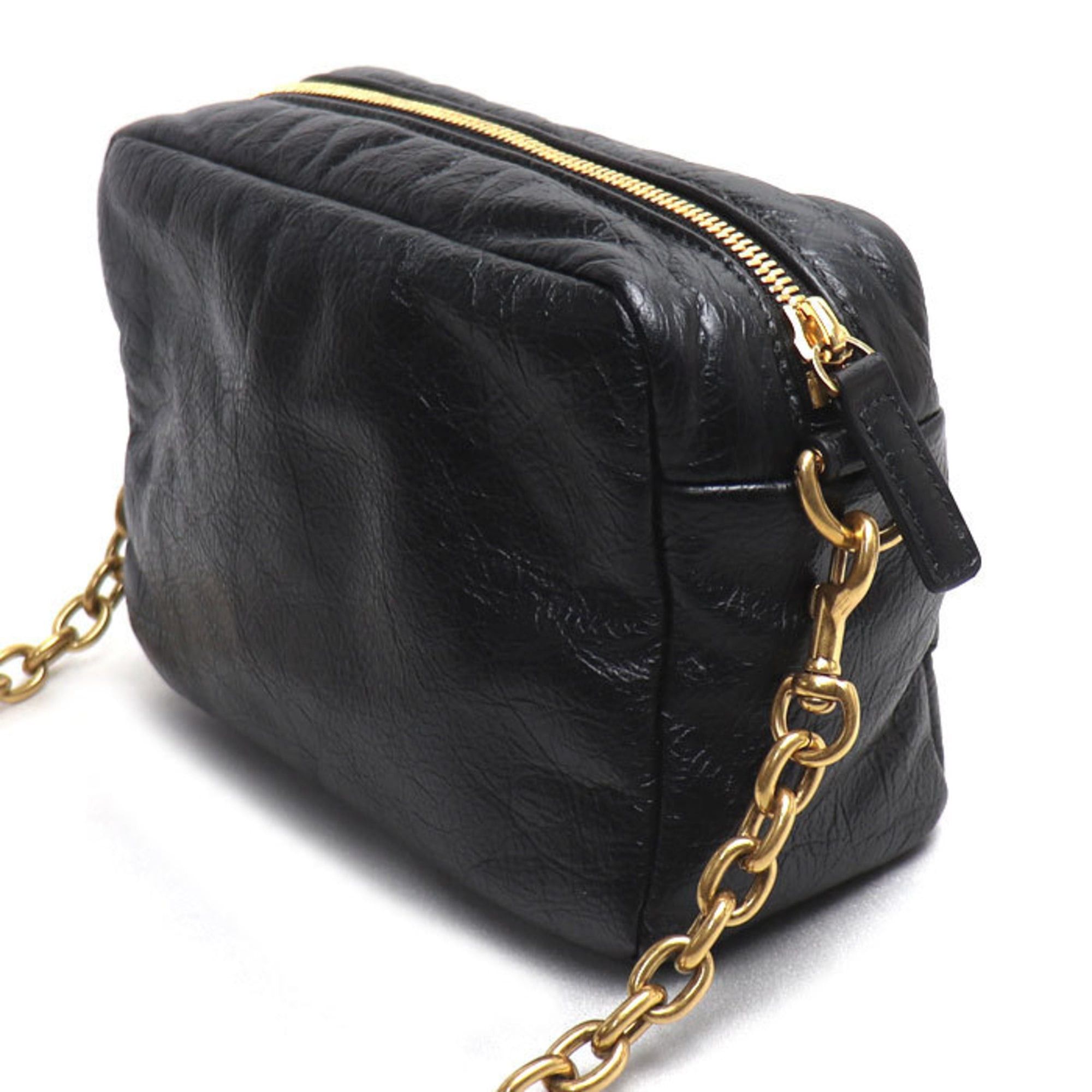 Balenciaga BALENCIAGA Monaco Chain Shoulder Bag, Black, Women's, 806459 Size ONE SIZE - 2 Thumbnail