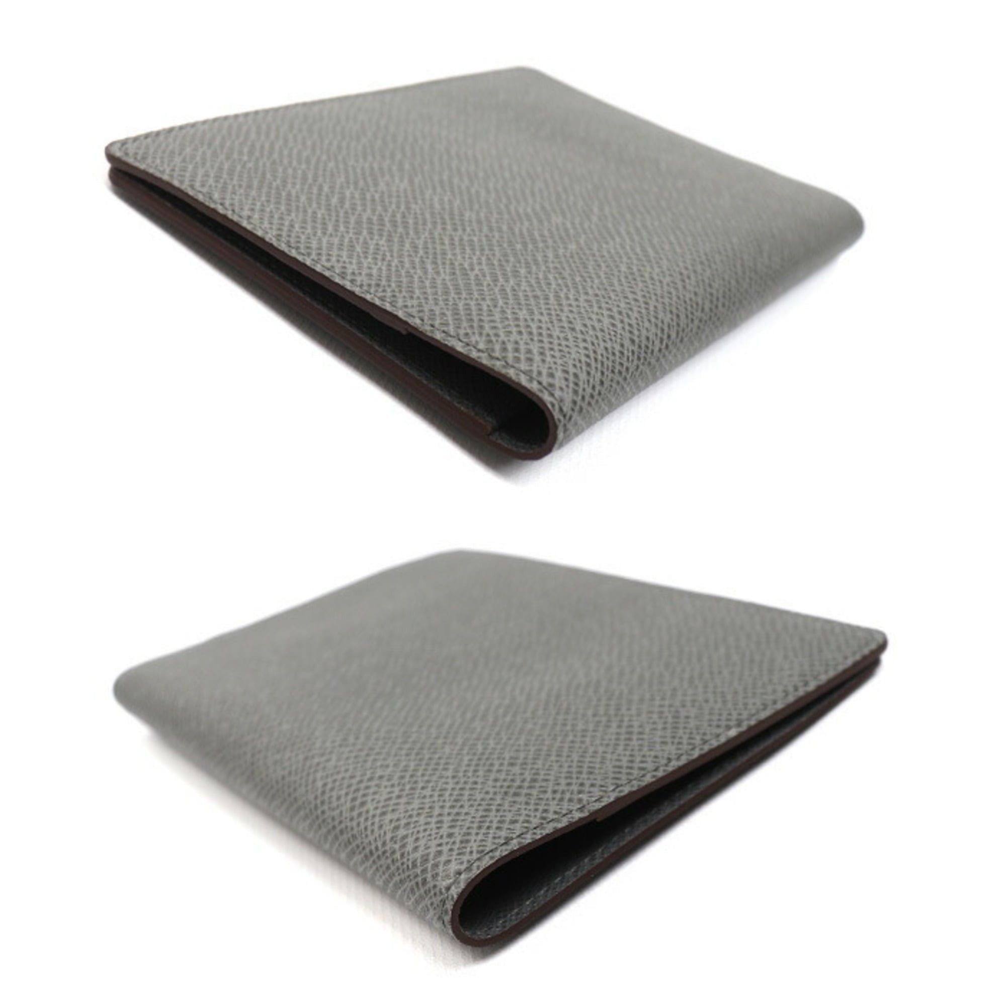 Louis Vuitton LOUIS VUITTON Couverture Passport Case Taiga Gray M32647 Unisex Size ONE SIZE - 3 Thumbnail