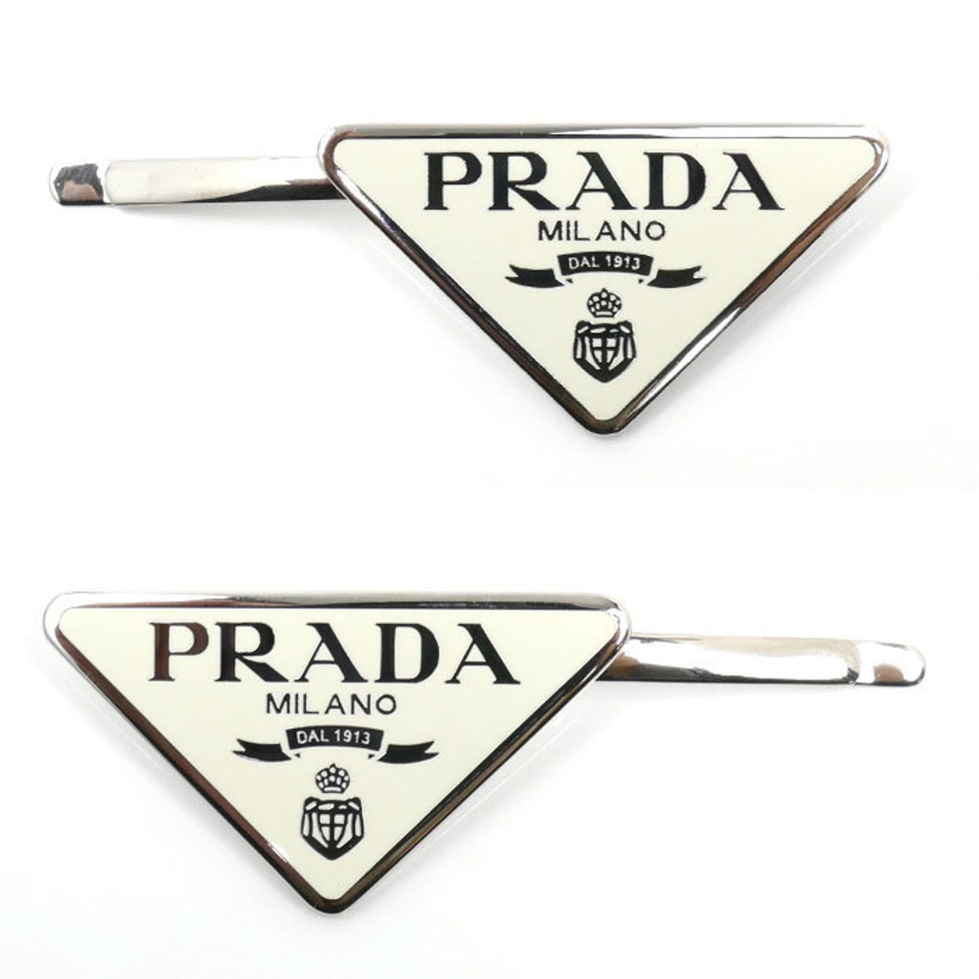 Prada Prada GP Enamel Metal Hairpin Hair Clip 1IF051_2BA6_F0009 Women's Size ONE SIZE - 2 Thumbnail