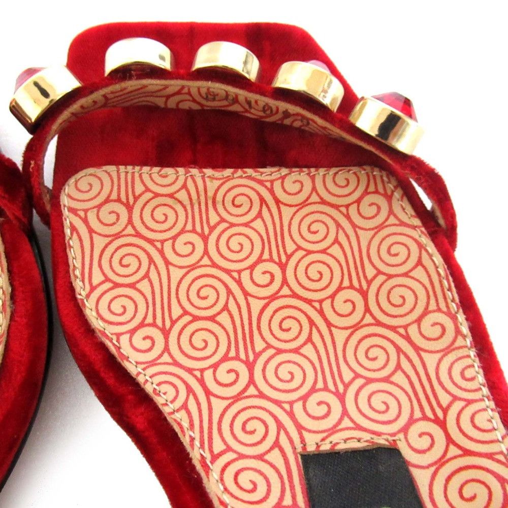 Other Other Sergio Rossi Bijou Velvet Sandals Textile Shoes A81090 DUTY FREE for USA Size ONE SIZE - 5 Thumbnail