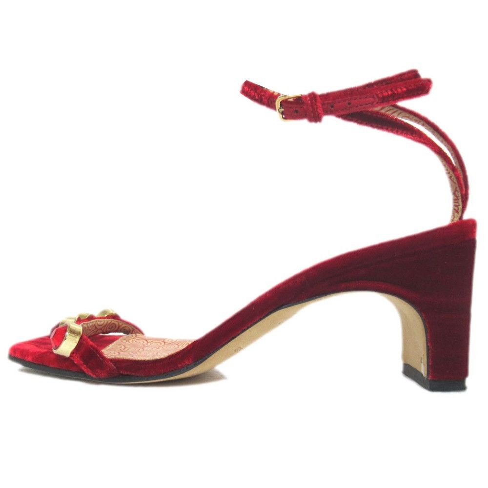 Other Other Sergio Rossi Bijou Velvet Sandals Textile Shoes A81090 DUTY FREE for USA Size ONE SIZE - 7 Thumbnail