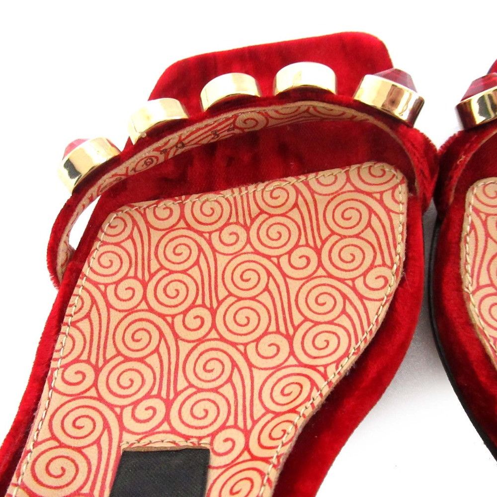 Other Other Sergio Rossi Bijou Velvet Sandals Textile Shoes A81090 DUTY FREE for USA Size ONE SIZE - 4 Thumbnail
