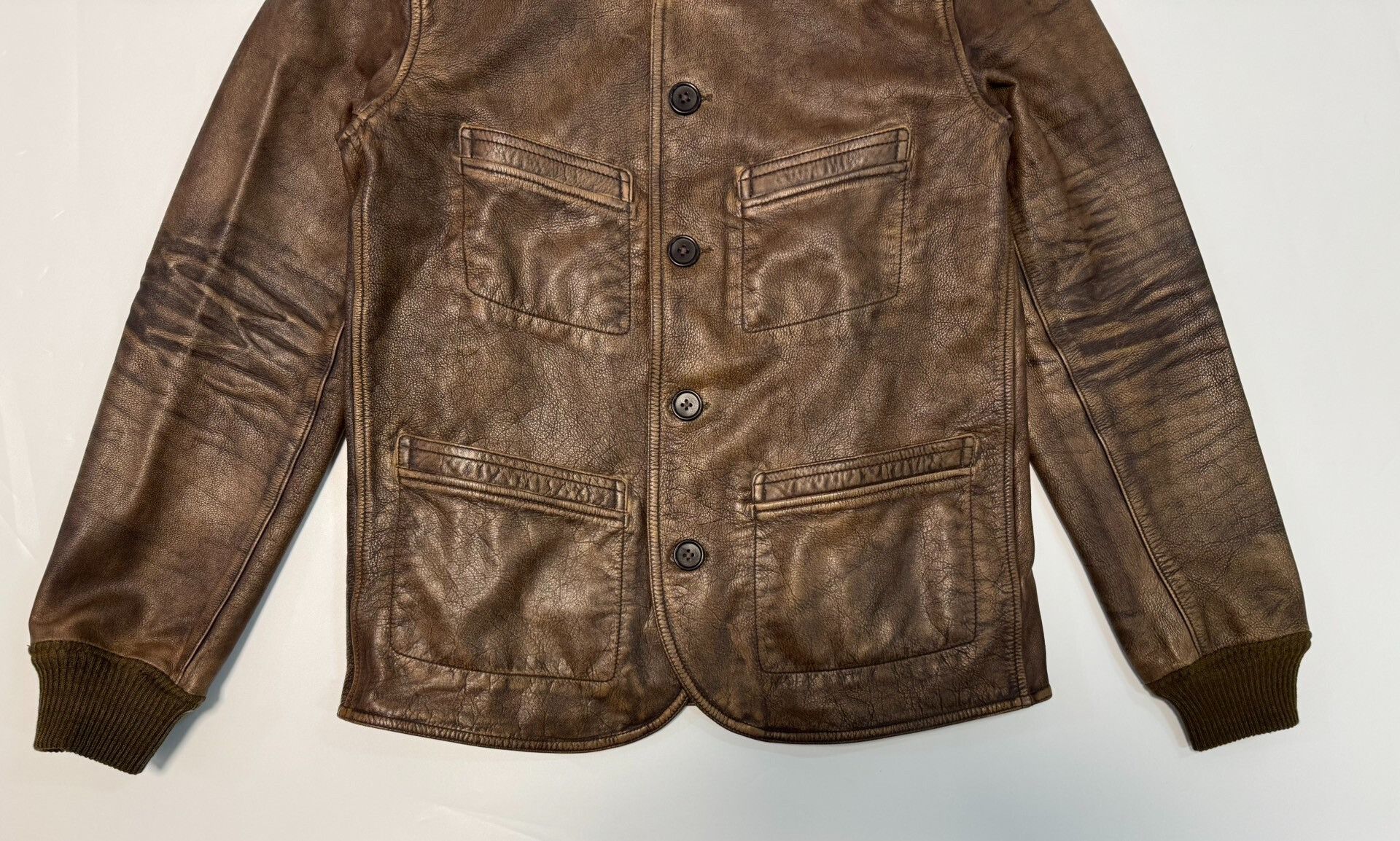 RRL Ralph Lauren RRL Ralph Lauren Leather Car Coat Size US S / EU 44-46 / 1 - 3 Thumbnail