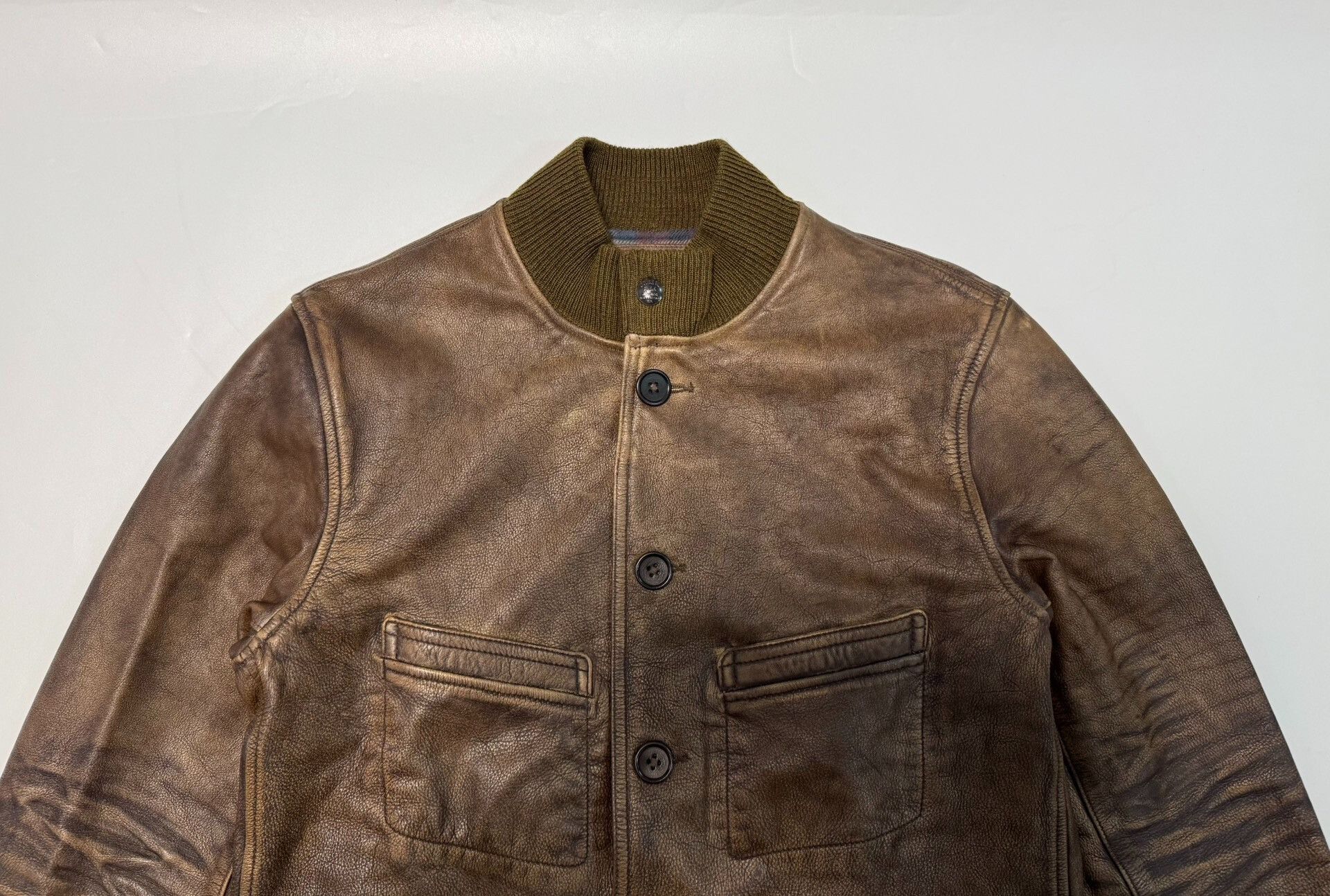 RRL Ralph Lauren RRL Ralph Lauren Leather Car Coat Size US S / EU 44-46 / 1 - 2 Thumbnail