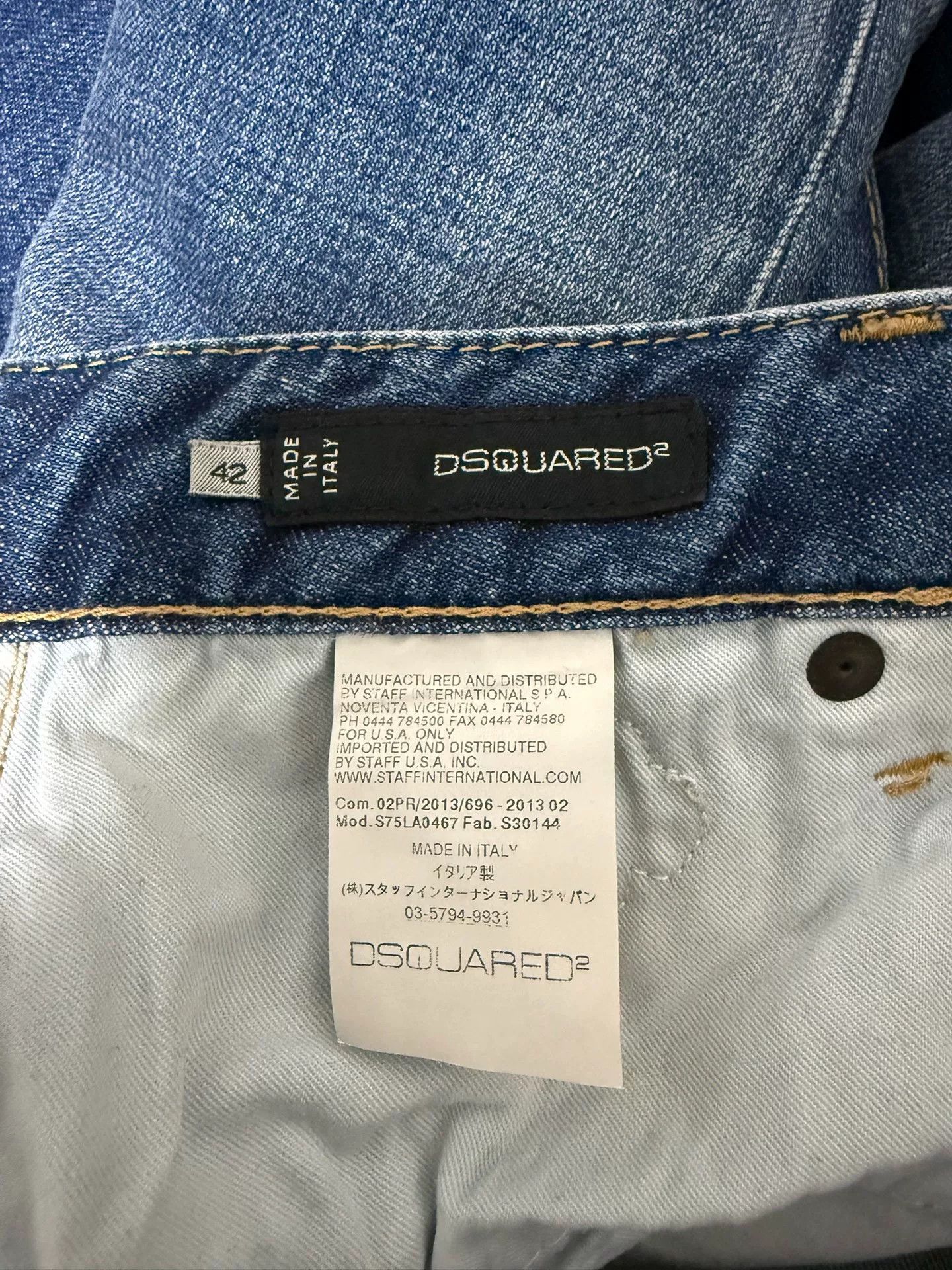 Dsquared2 DSQUARED2 Women's Blue Destroyed Jeans Size 42" / US 20 - 7 Thumbnail