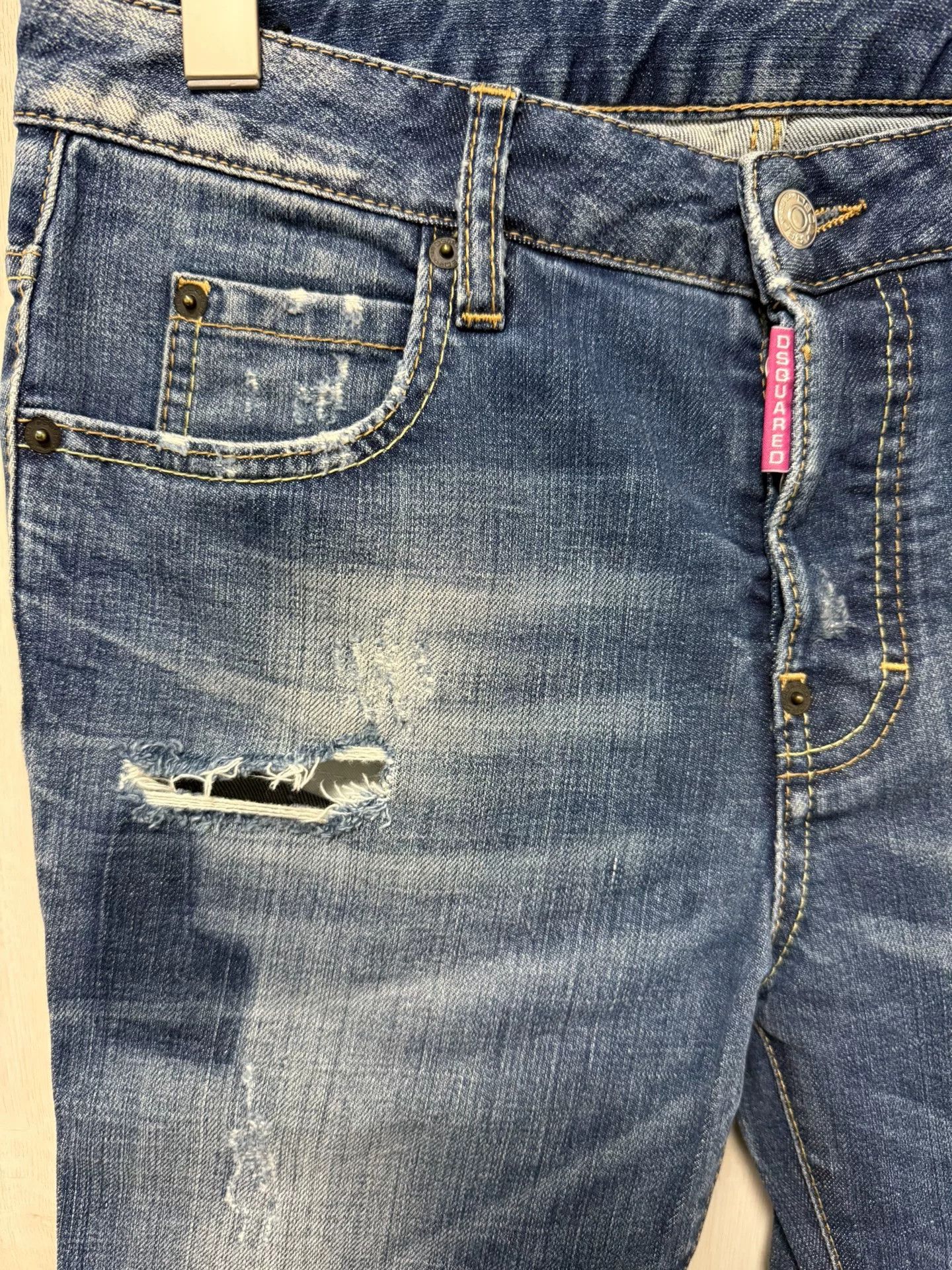 Dsquared2 DSQUARED2 Women's Blue Destroyed Jeans Size 42" / US 20 - 4 Thumbnail