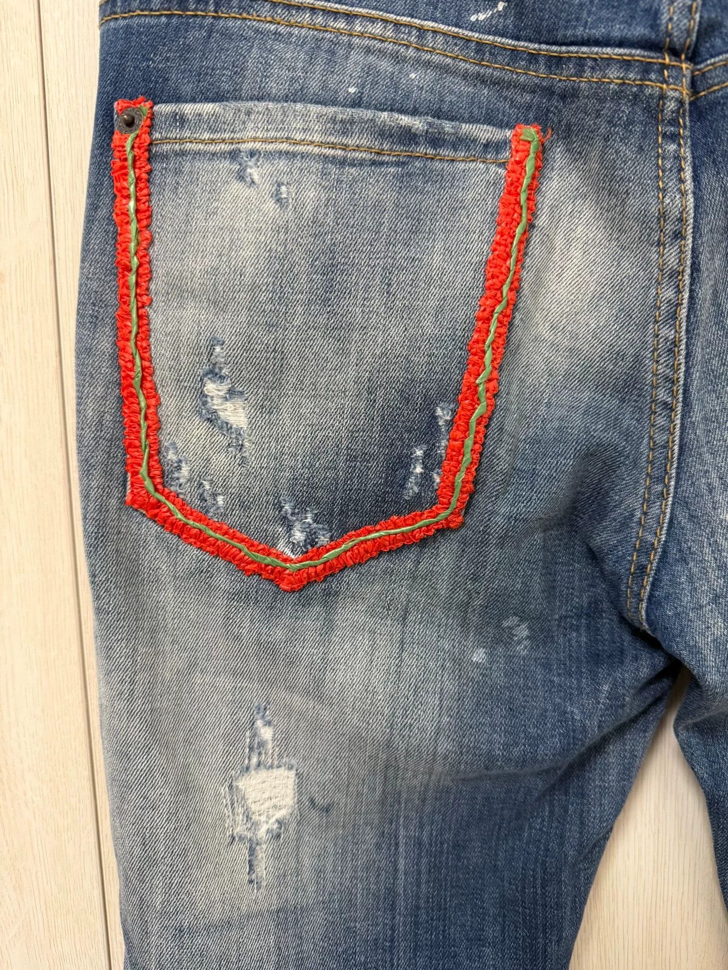 Dsquared2 DSQUARED2 Women's Blue Denim Cropped Pants Size 38" / US 16 / IT 52 - 6 Thumbnail