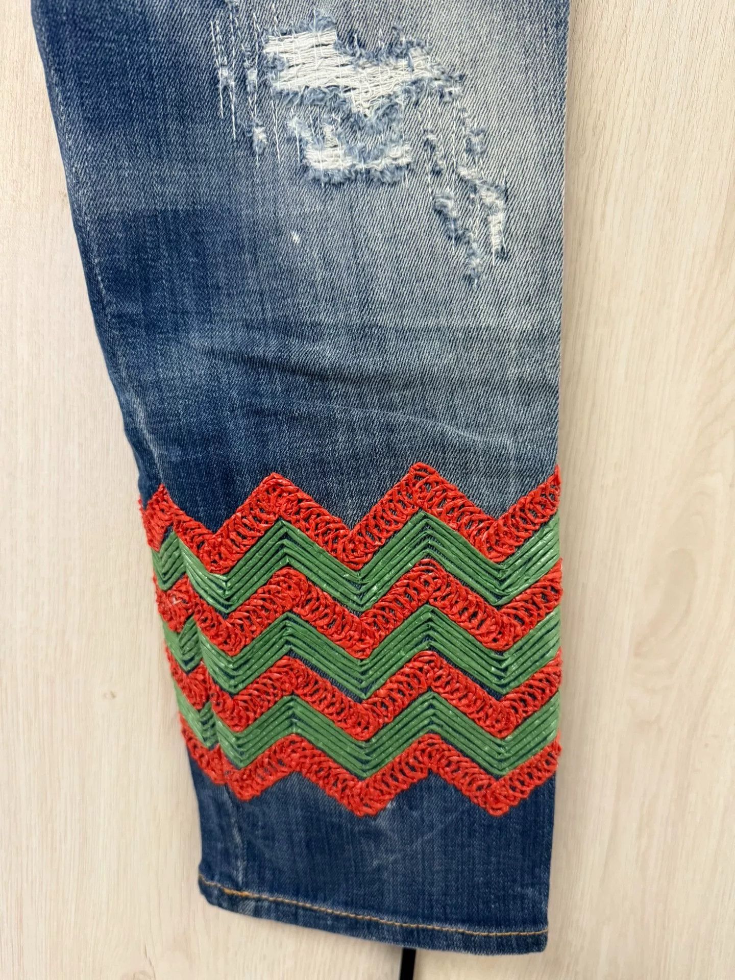 Dsquared2 DSQUARED2 Women's Blue Denim Cropped Pants Size 38" / US 16 / IT 52 - 5 Thumbnail