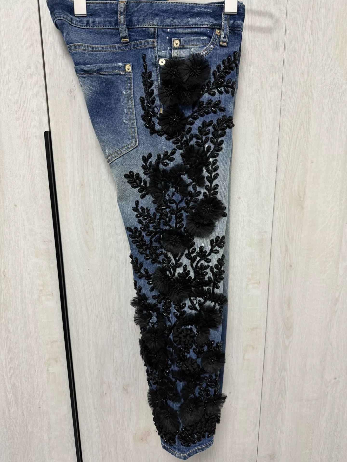 Dsquared2 DSQUARED2 Women’s Distressed Black Jeans Size 40" / US 18 - 3 Thumbnail