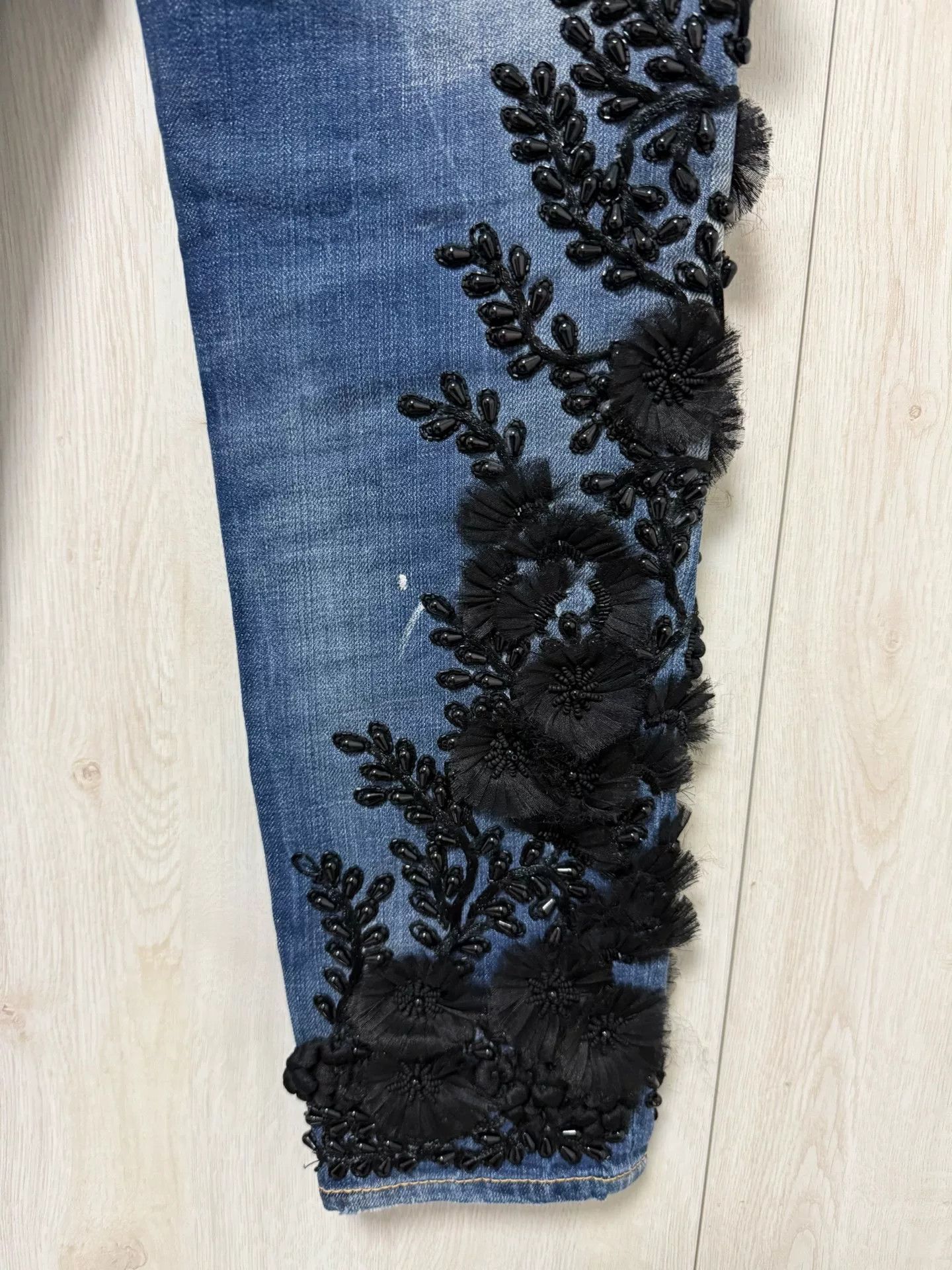 Dsquared2 DSQUARED2 Women’s Distressed Black Jeans Size 40" / US 18 - 5 Thumbnail