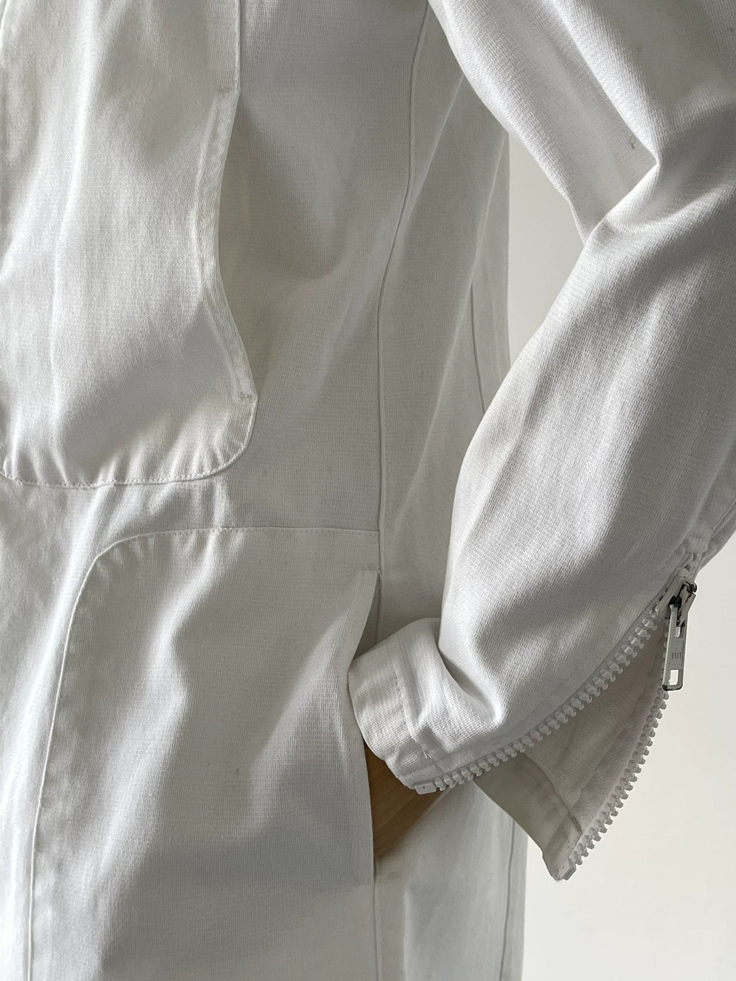 Maison Margiela Maison Martin Margiela 90s White Denim Jacket Size US XXS / EU 40 - 6 Thumbnail