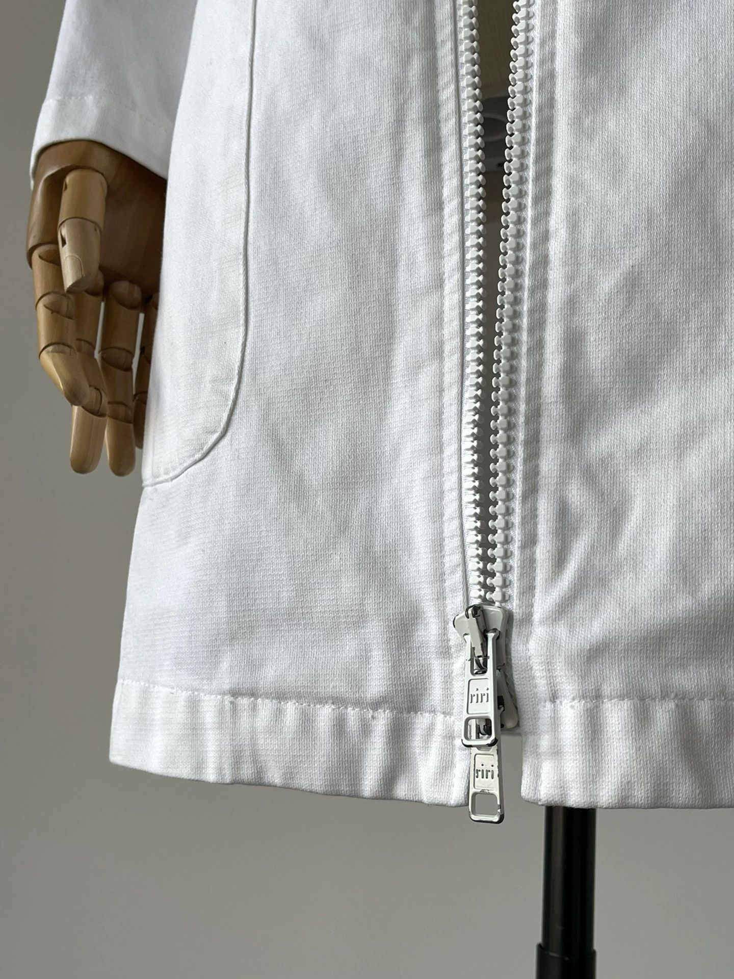 Maison Margiela Maison Martin Margiela 90s White Denim Jacket Size US XXS / EU 40 - 8 Thumbnail