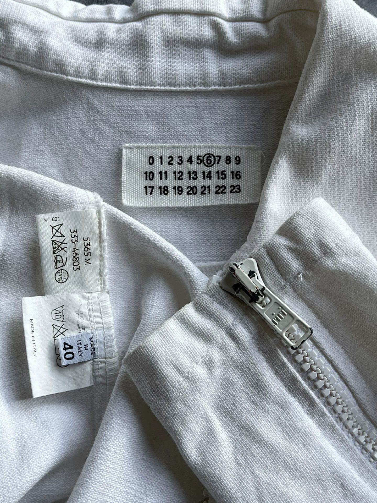 Maison Margiela Maison Martin Margiela 90s White Denim Jacket Size US XXS / EU 40 - 9 Thumbnail