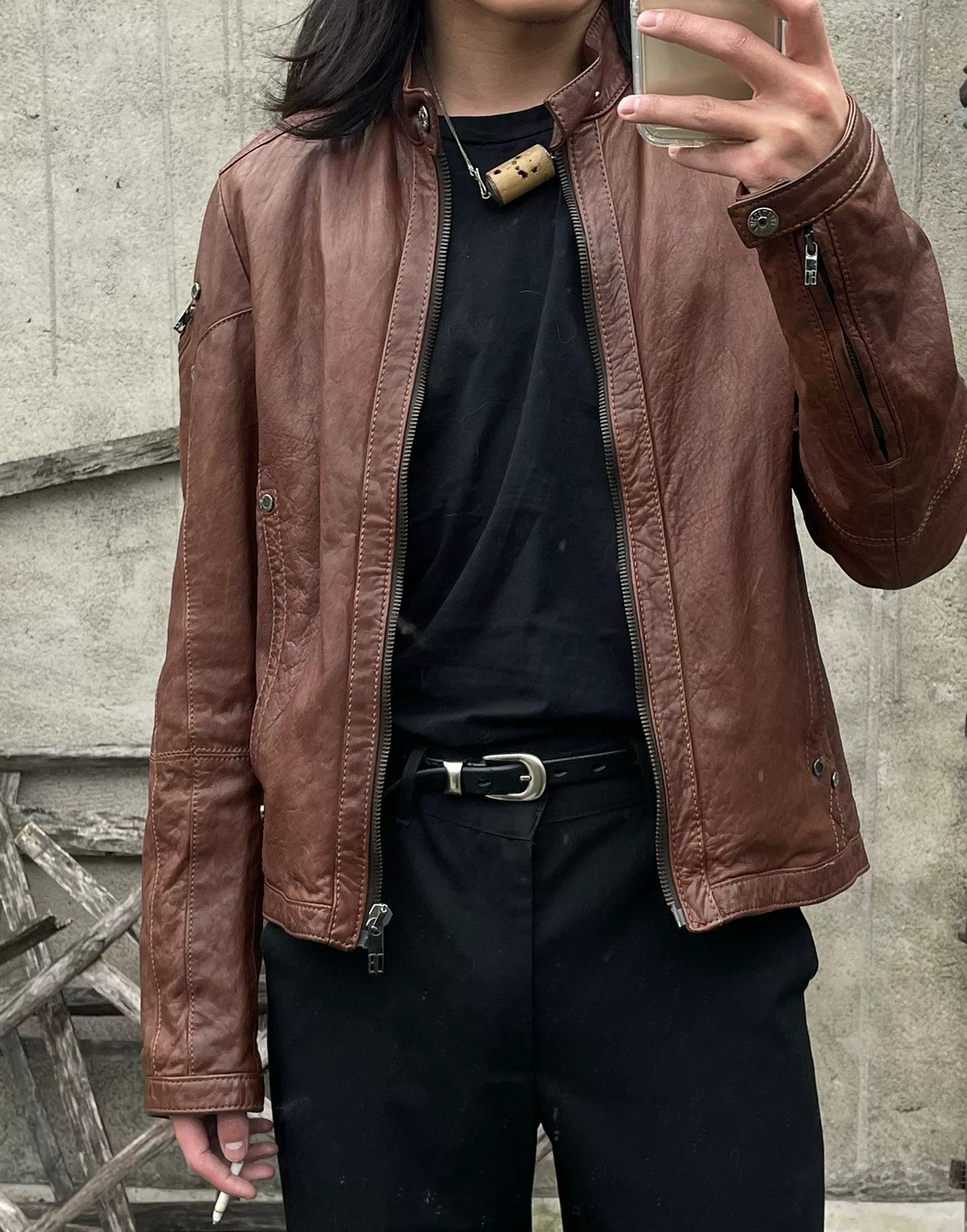 Dirk Bikkembergs Dirk Bikkembergs Leather Motorcycle Jacket Size US M / EU 48-50 / 2 - 9 Thumbnail