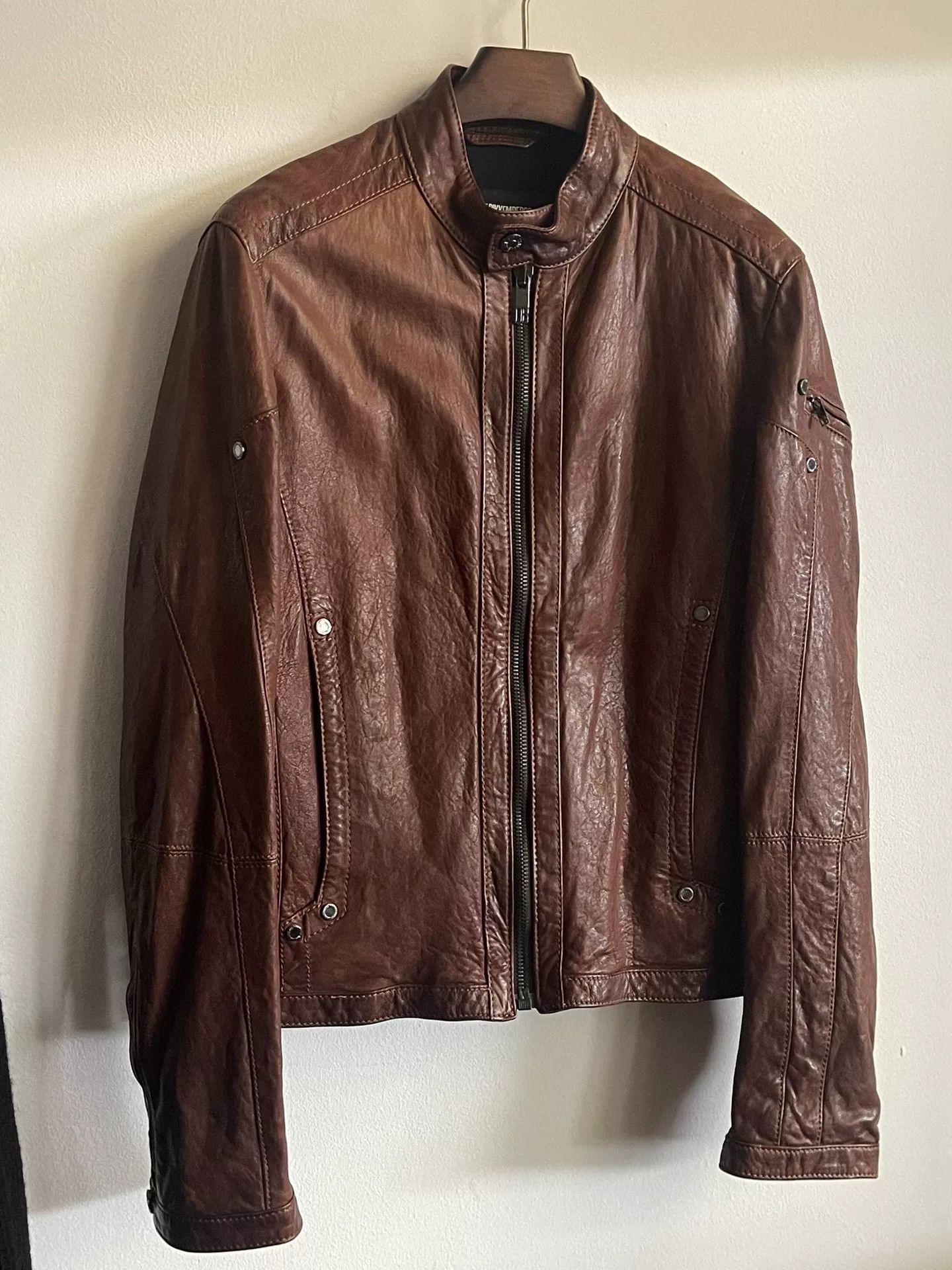 Dirk Bikkembergs Dirk Bikkembergs Leather Motorcycle Jacket Size US M / EU 48-50 / 2 - 2 Thumbnail