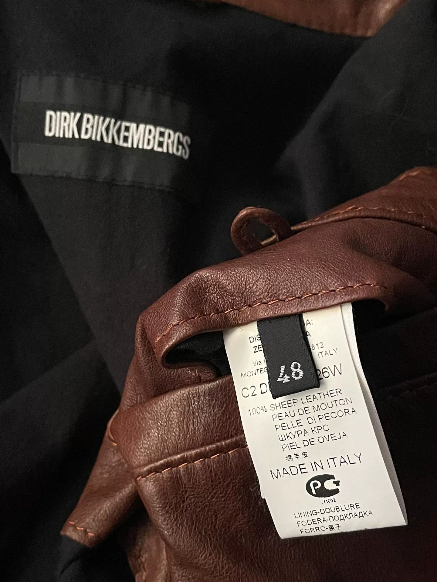 Dirk Bikkembergs Dirk Bikkembergs Leather Motorcycle Jacket Size US M / EU 48-50 / 2 - 8 Thumbnail