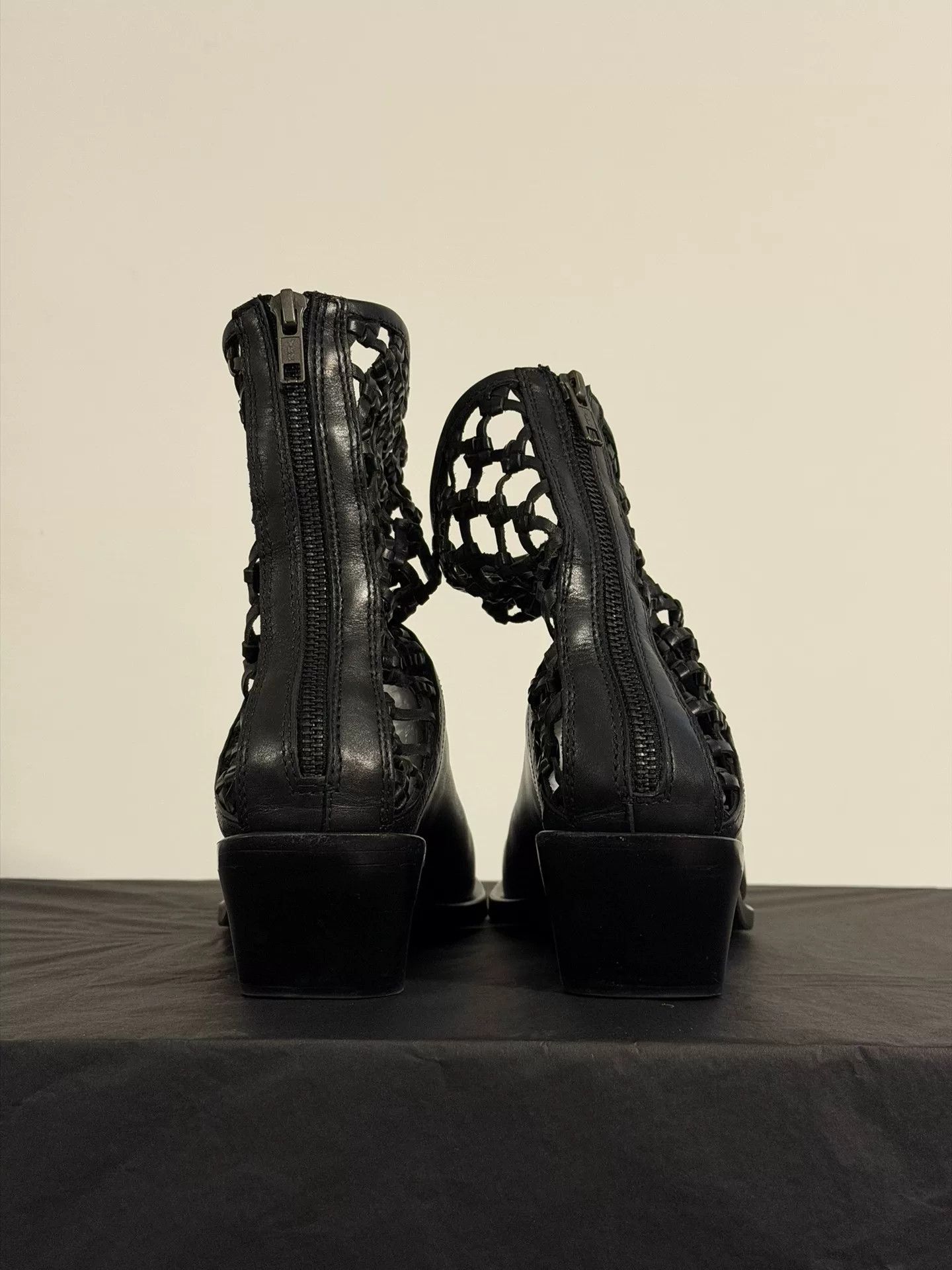 Ann Demeulemeester Ann Demeulemeester Cutout Leather Boots Size US 5 / IT 35 - 5 Thumbnail