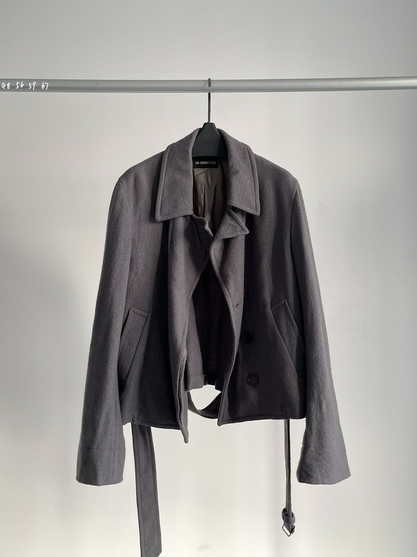 Ann Demeulemeester Short Belted Jacket by Ann Demeulemeester Size US L / EU 52-54 / 3 - 2 Thumbnail