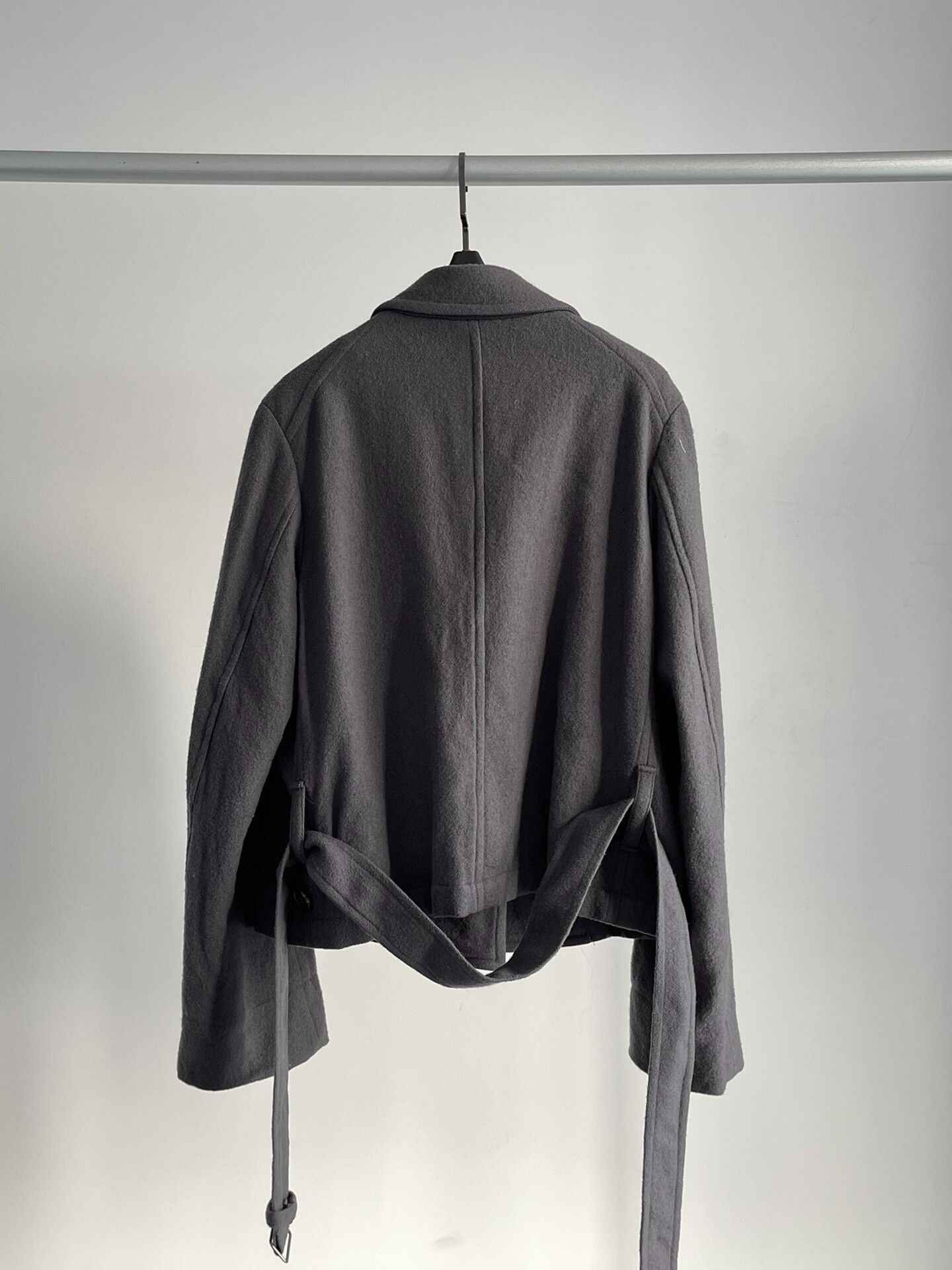 Ann Demeulemeester Short Belted Jacket by Ann Demeulemeester Size US L / EU 52-54 / 3 - 3 Thumbnail