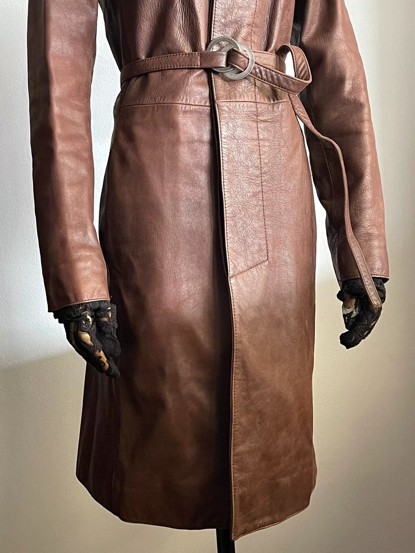 Dirk Bikkembergs Dirk Bikkembergs Leather Trench Coat Size M / US 6-8 / IT 42-44 - 6 Thumbnail