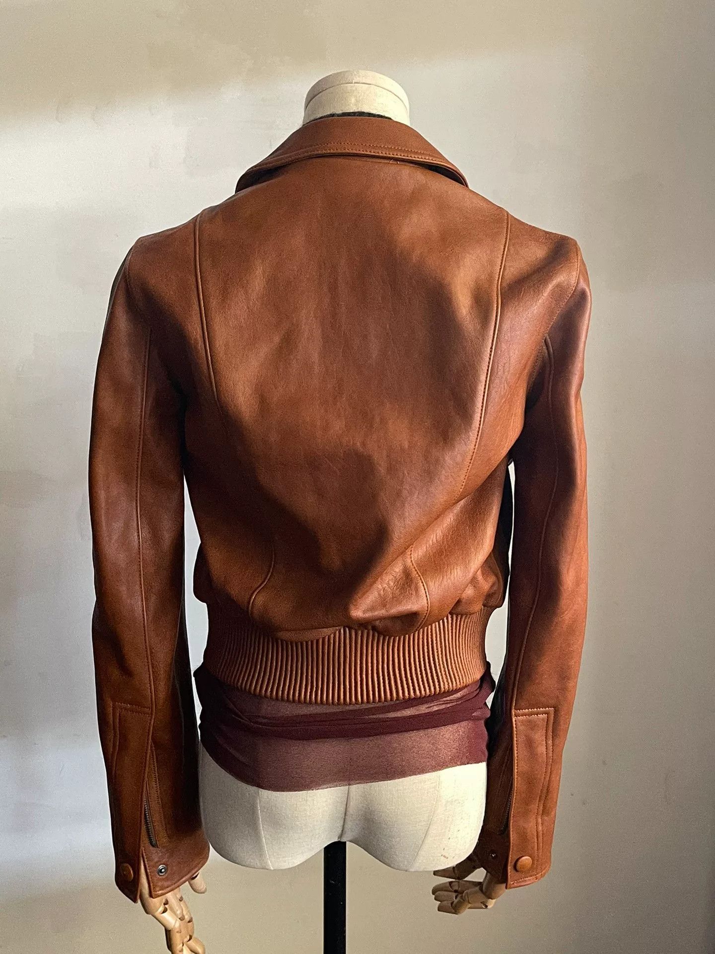 Helmut Lang Helmut Lang Leather Bomber Jacket Size US XS / EU 42 / 0 - 4 Thumbnail