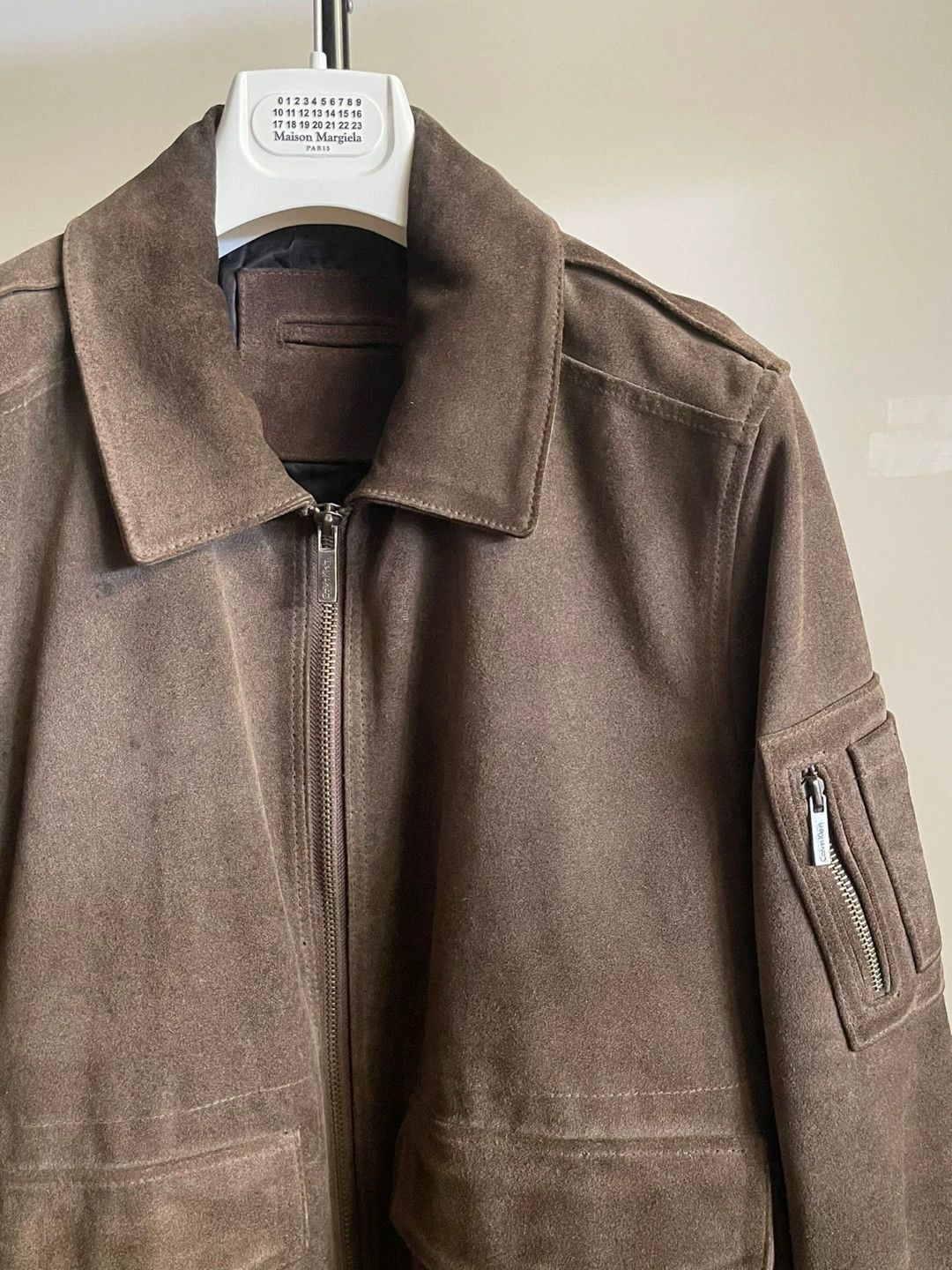 Calvin Klein Calvin Klein Suede Zip-Up Jacket Size US M / EU 48-50 / 2 - 4 Thumbnail