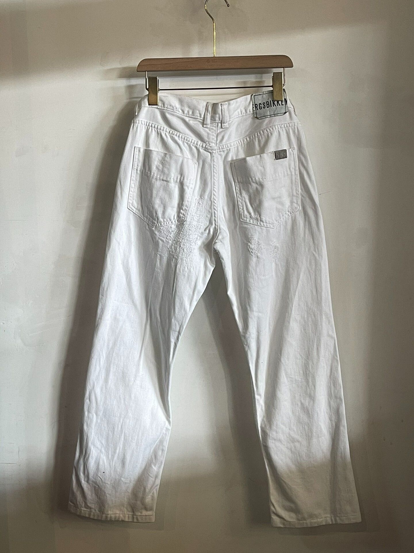 Dirk Bikkembergs Dirk Bikkembergs White Denim Pants Size US 33 - 5 Thumbnail