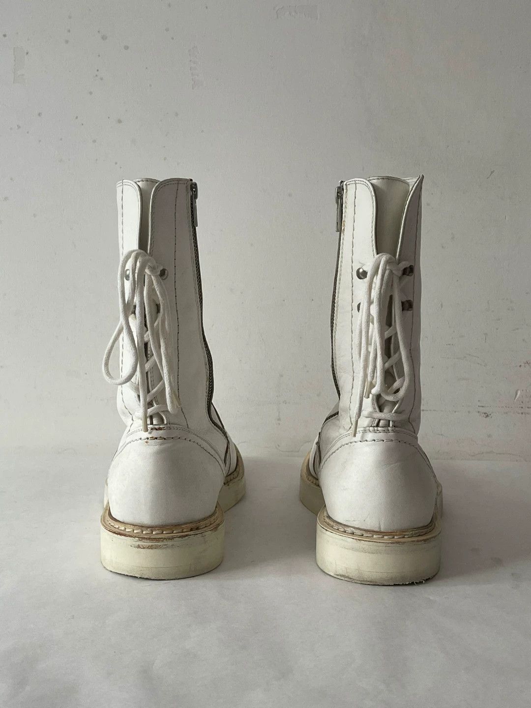 Ann Demeulemeester Ann Demeulemeester Vitello White Boots Size US 11 / IT 41 - 3 Thumbnail