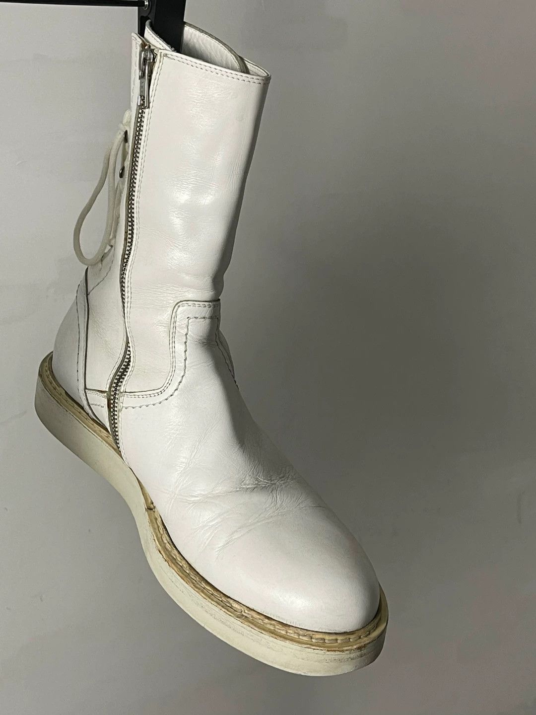 Ann Demeulemeester Ann Demeulemeester Vitello White Boots Size US 11 / IT 41 - 7 Thumbnail