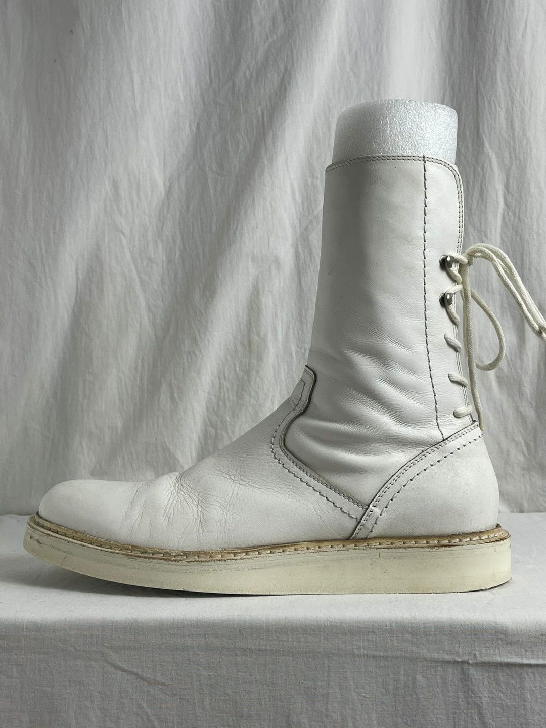 Ann Demeulemeester Ann Demeulemeester Vitello White Boots Size US 11 / IT 41 - 9 Thumbnail