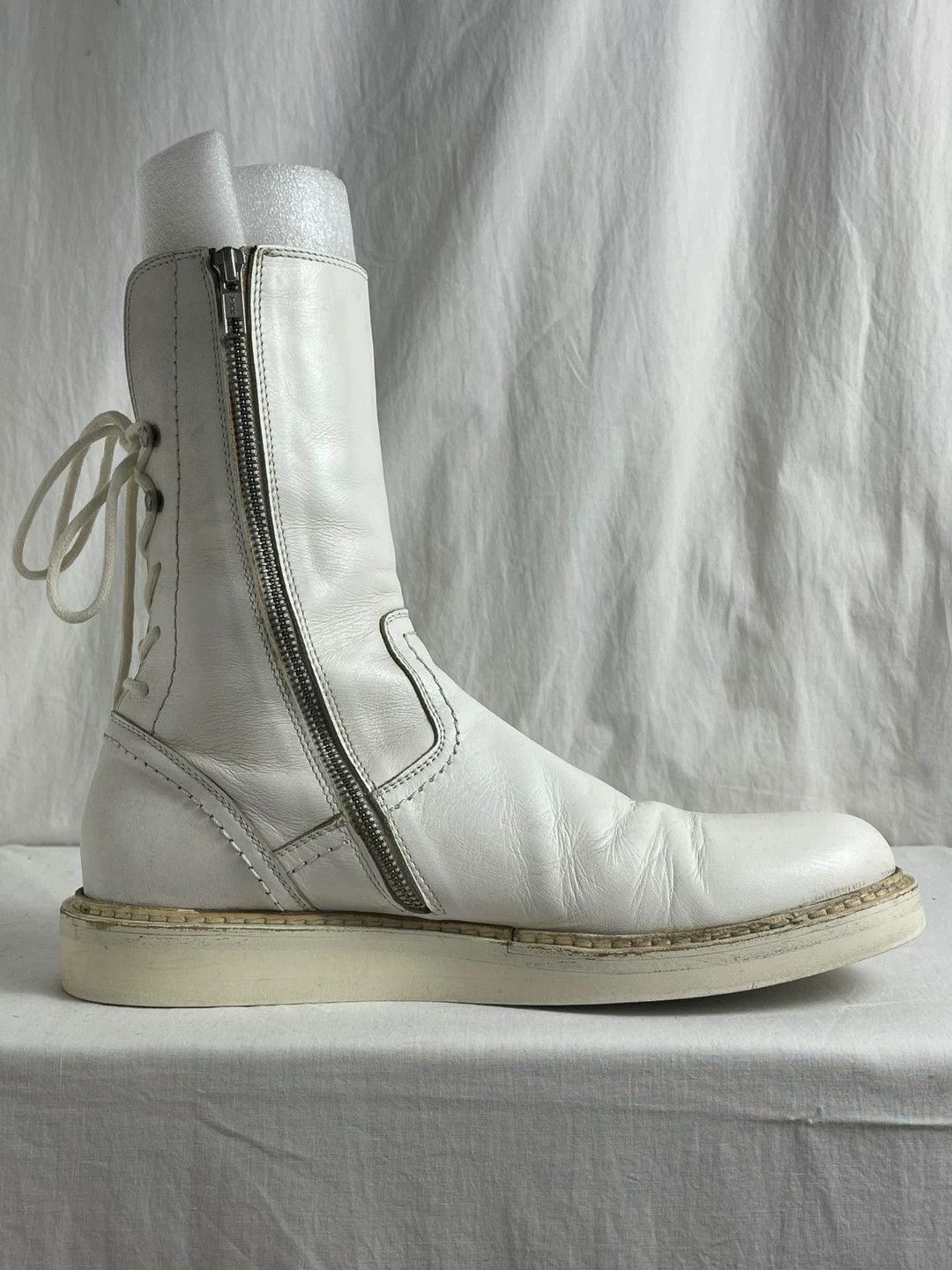 Ann Demeulemeester Ann Demeulemeester Vitello White Boots Size US 11 / IT 41 - 8 Thumbnail