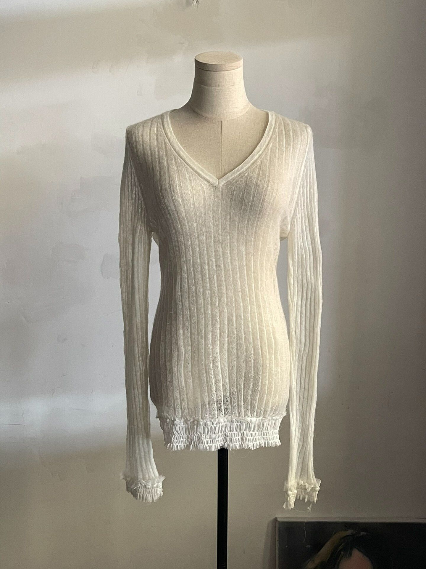 Ann Demeulemeester Ann Demeulemeester Mohair Knit Top Size S / US 4 / IT 40 - 2 Thumbnail