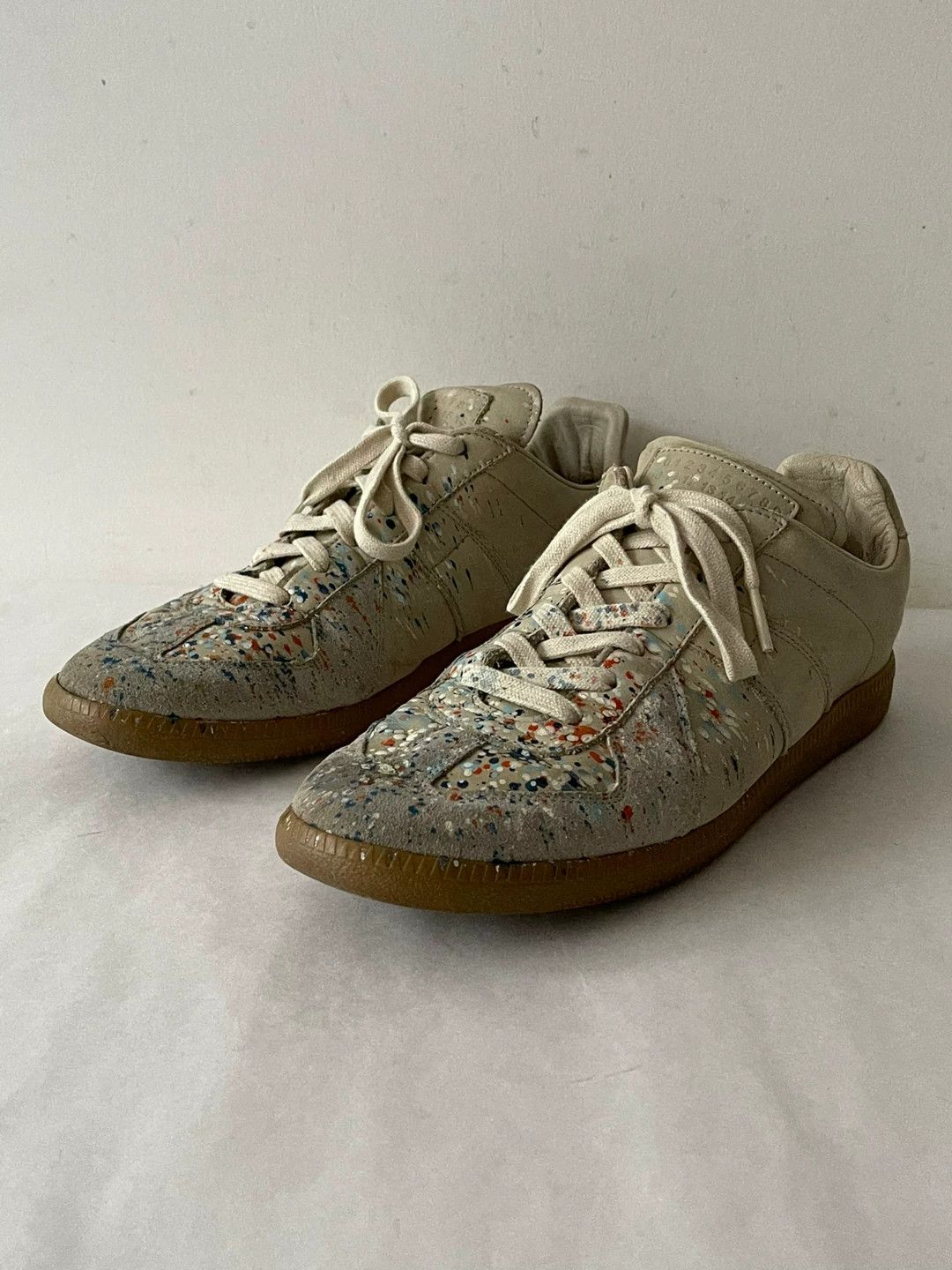 Maison Margiela Maison Margiela Ink Splash Leather Sneakers Size US 8 / EU 41 - 2 Thumbnail