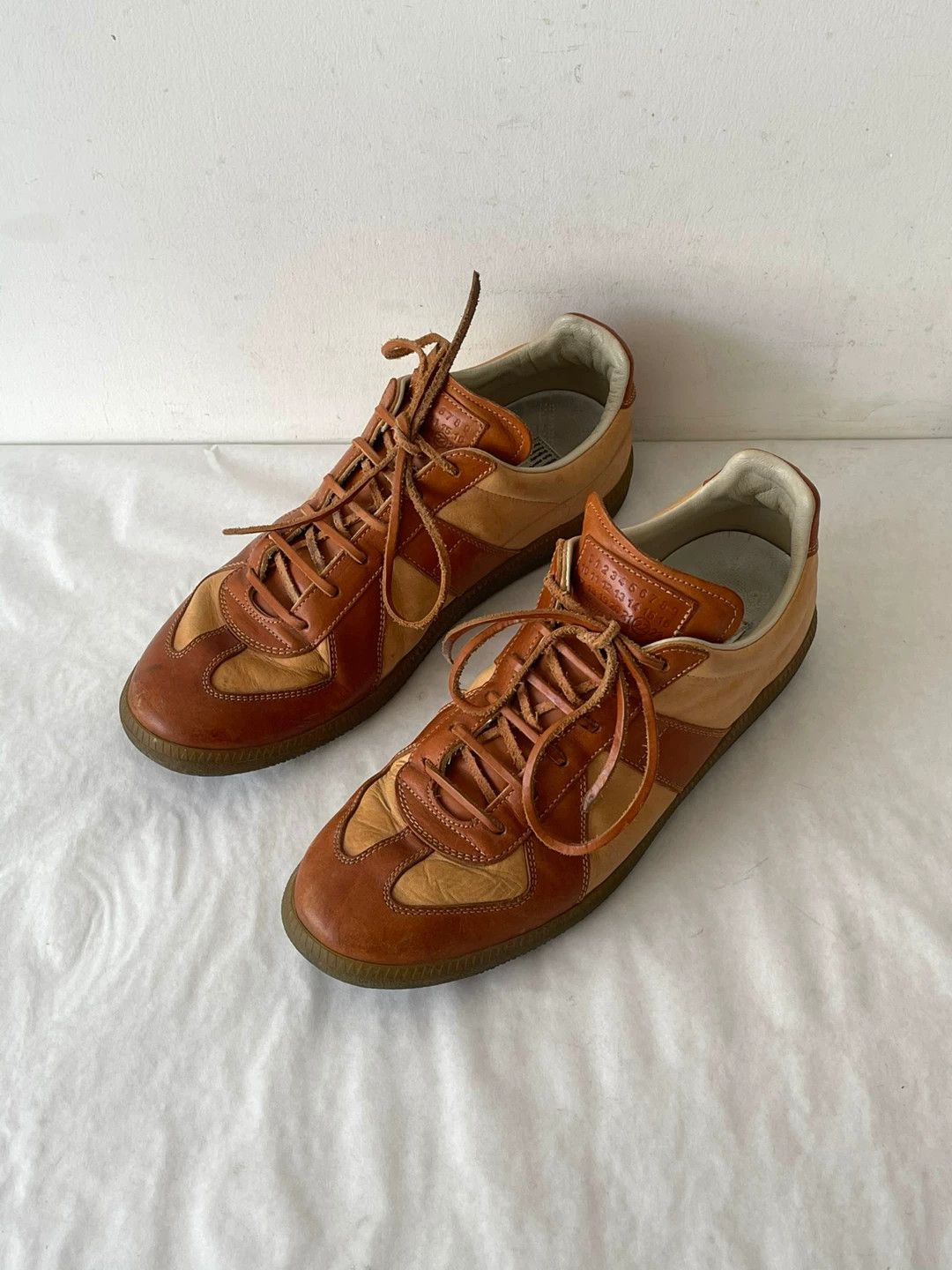 Maison Margiela Maison Margiela Brown Leather Sneakers Size US 9 / EU 42 - 2 Thumbnail