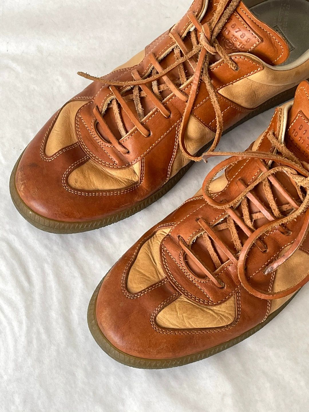Maison Margiela Maison Margiela Brown Leather Sneakers Size US 9 / EU 42 - 4 Thumbnail