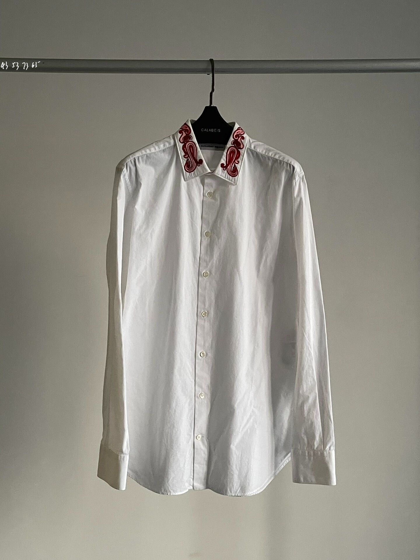 Alexander McQueen Alexander McQueen Embroidered Collar Shirt Size US S / EU 44-46 / 1 - 2 Thumbnail