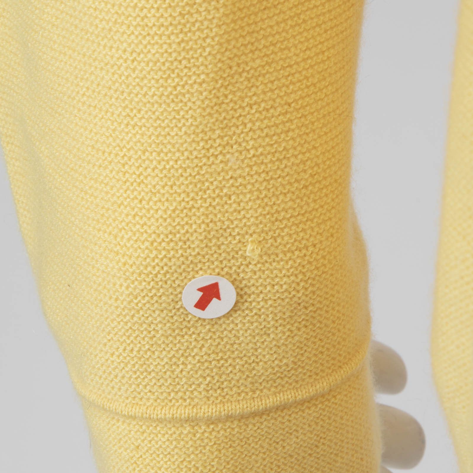 Loro Piana Yellow Cashmere Belted Cardigan Size M / US 6-8 / IT 42-44 - 4 Thumbnail