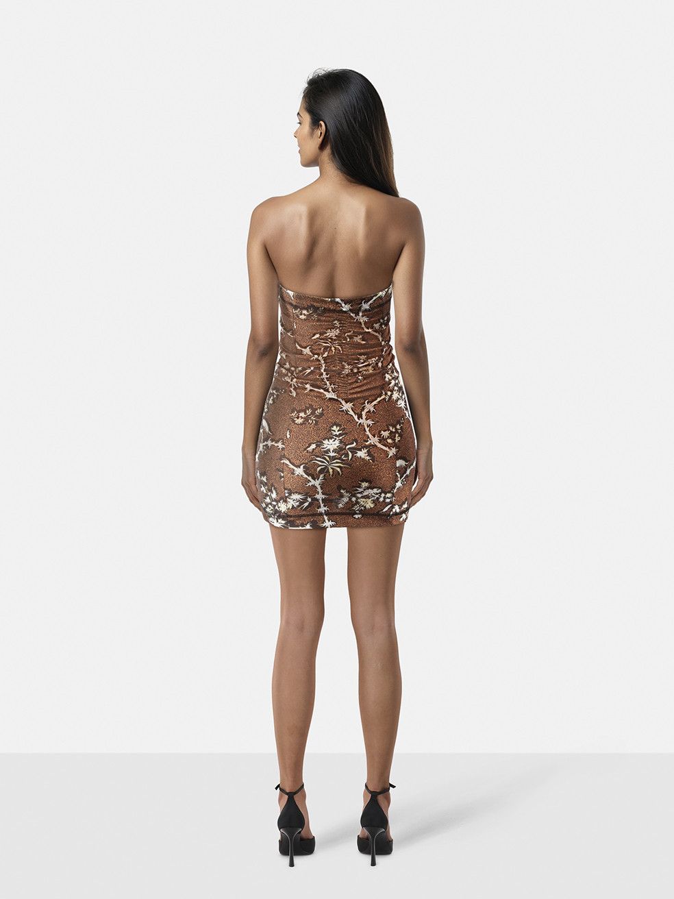 KNWLS Thorny Brown Bodycon Mini Skinn Dress Size S / US 4 / IT 40 - 2 Thumbnail