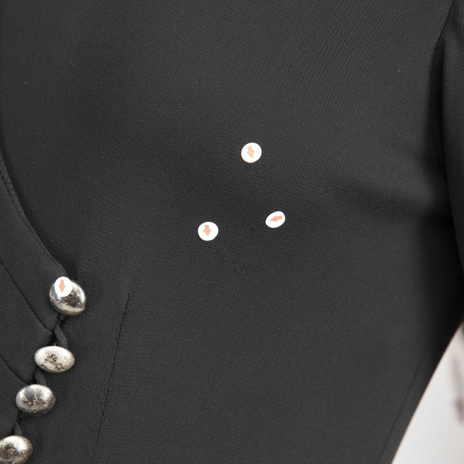 Alexander McQueen Black Button Embellished Dress Size M / US 6-8 / IT 42-44 - 8 Thumbnail