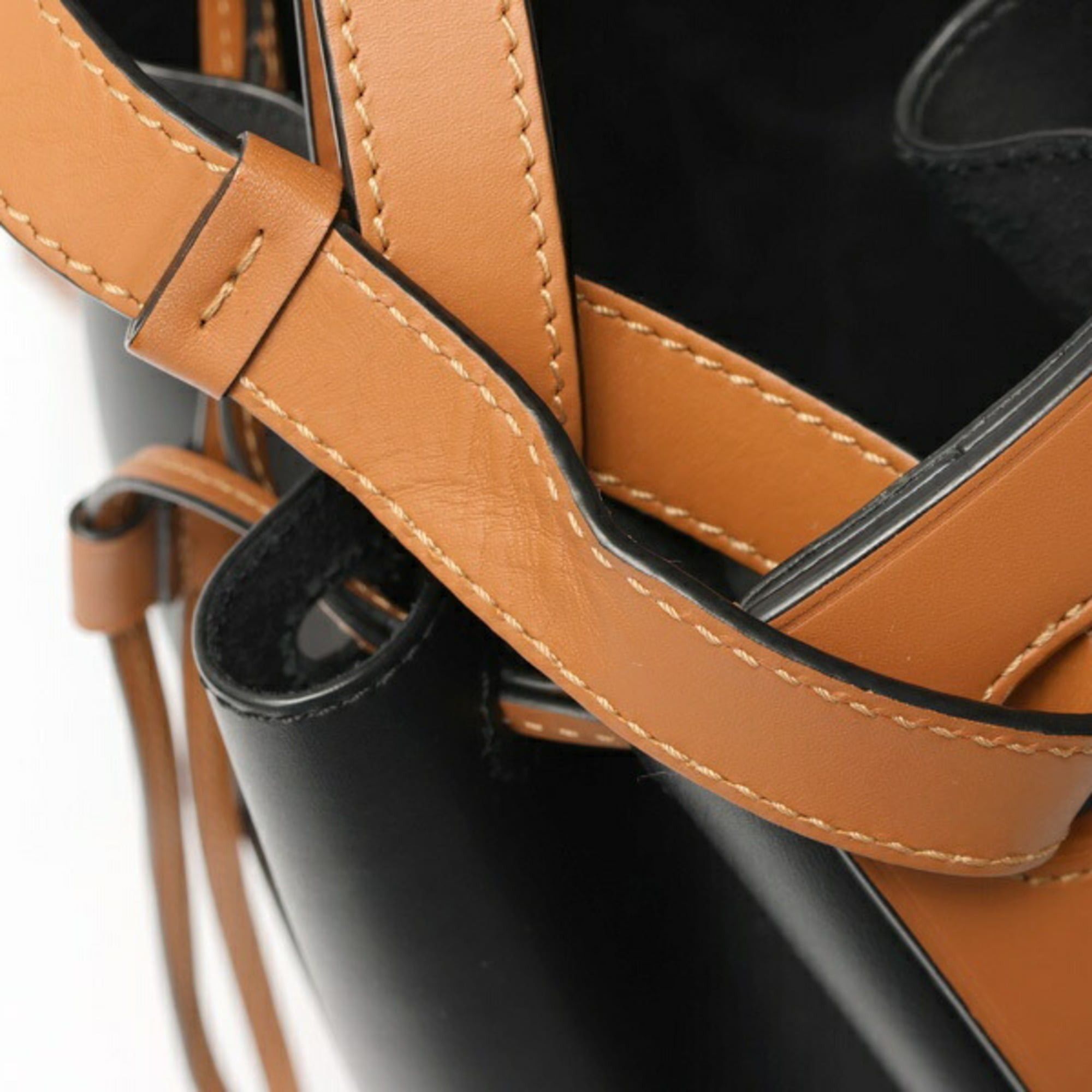 Loewe LOEWE Balloon Bag Medium Shoulder 326.75AC30 Leather Black/Brown E-159806 Size ONE SIZE - 5 Thumbnail