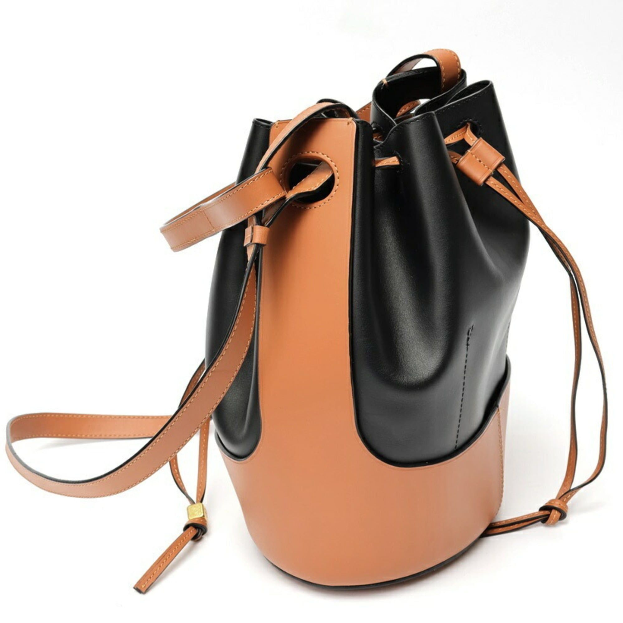 Loewe LOEWE Balloon Bag Medium Shoulder 326.75AC30 Leather Black/Brown E-159806 Size ONE SIZE - 2 Thumbnail