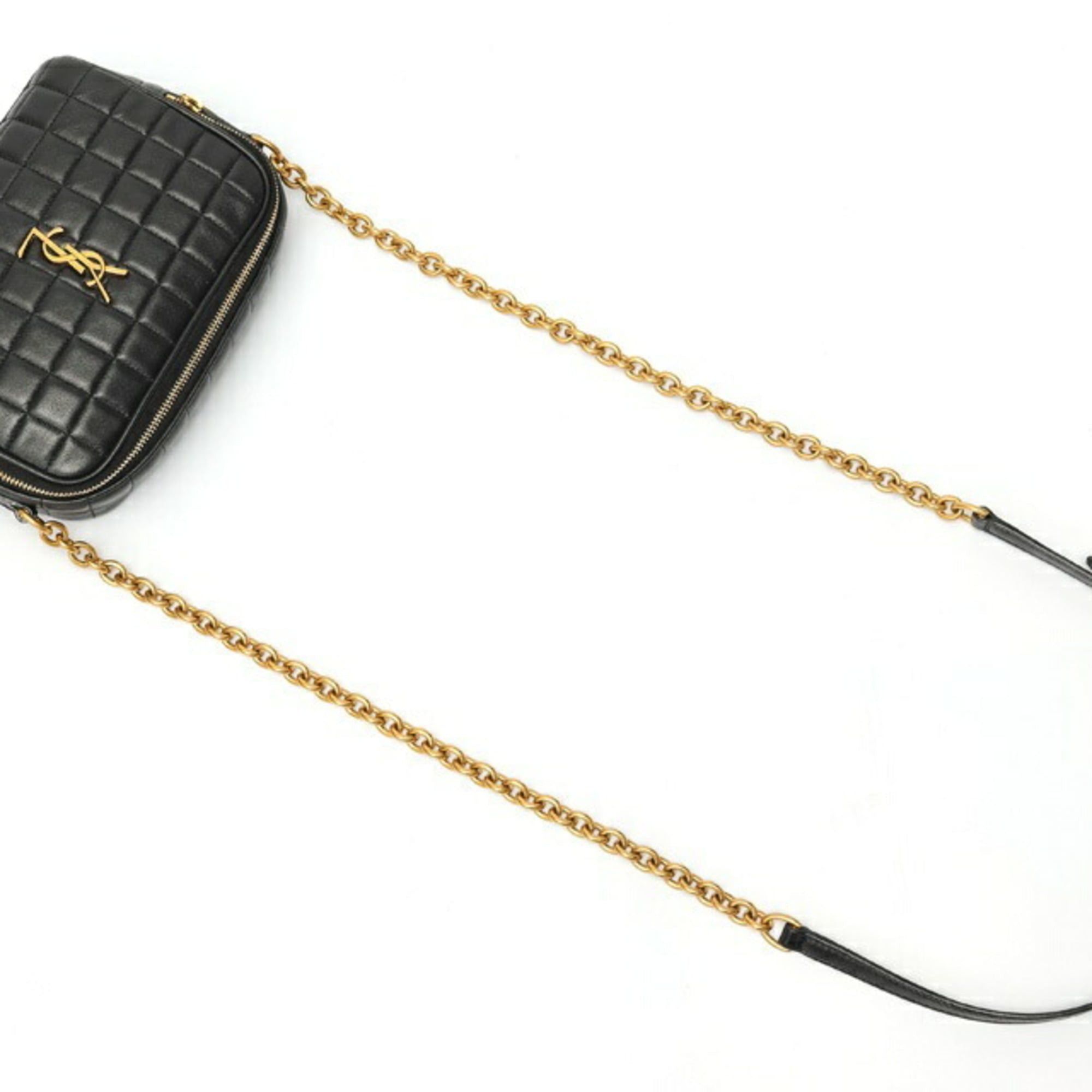Saint Laurent Paris Saint Laurent Cassandra Mini Camera Bag Shoulder 764809 Leather Black S-159841 Size ONE SIZE - 4 Thumbnail
