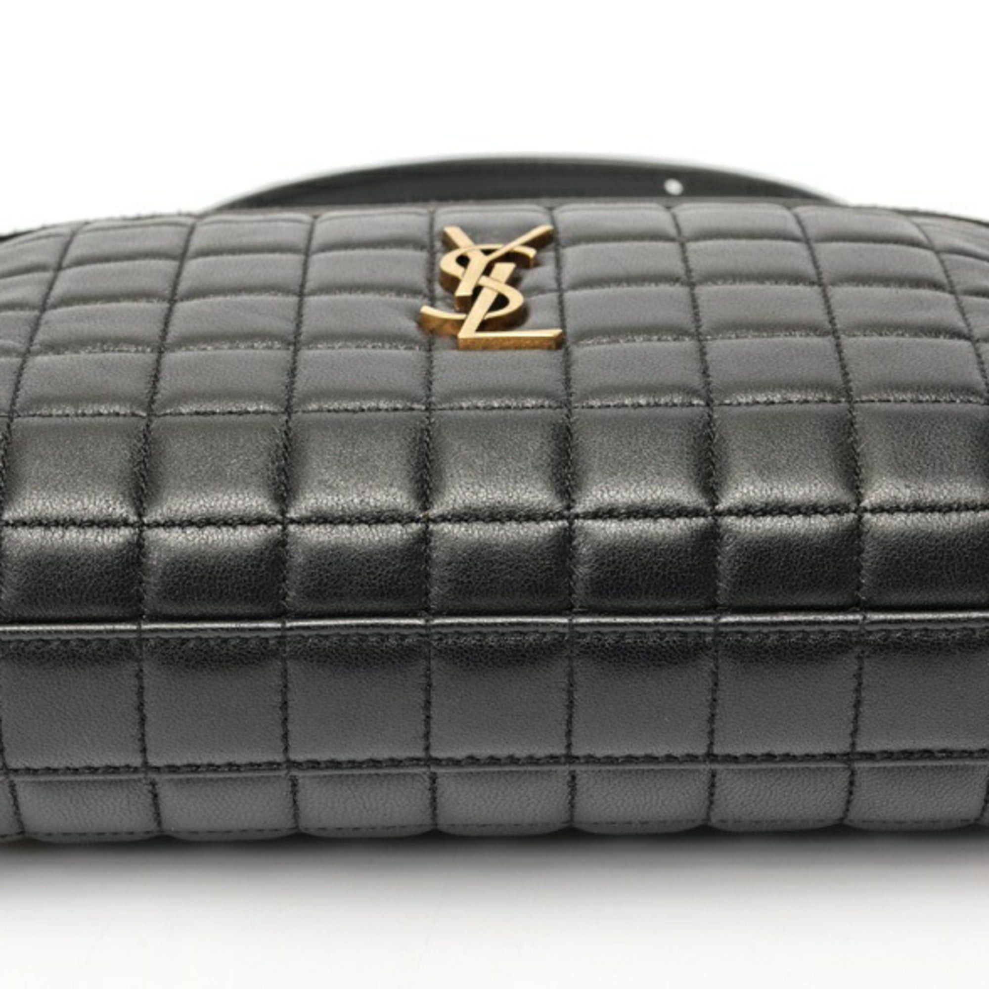 Saint Laurent Paris Saint Laurent Cassandra Mini Camera Bag Shoulder 764809 Leather Black S-159841 Size ONE SIZE - 6 Thumbnail